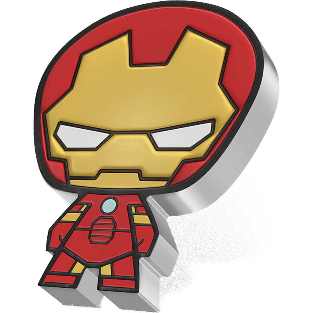 Marvel Iron Man Chibi 1 oz .999 Silver $2 Proof 2023 COA SKU:OPC155