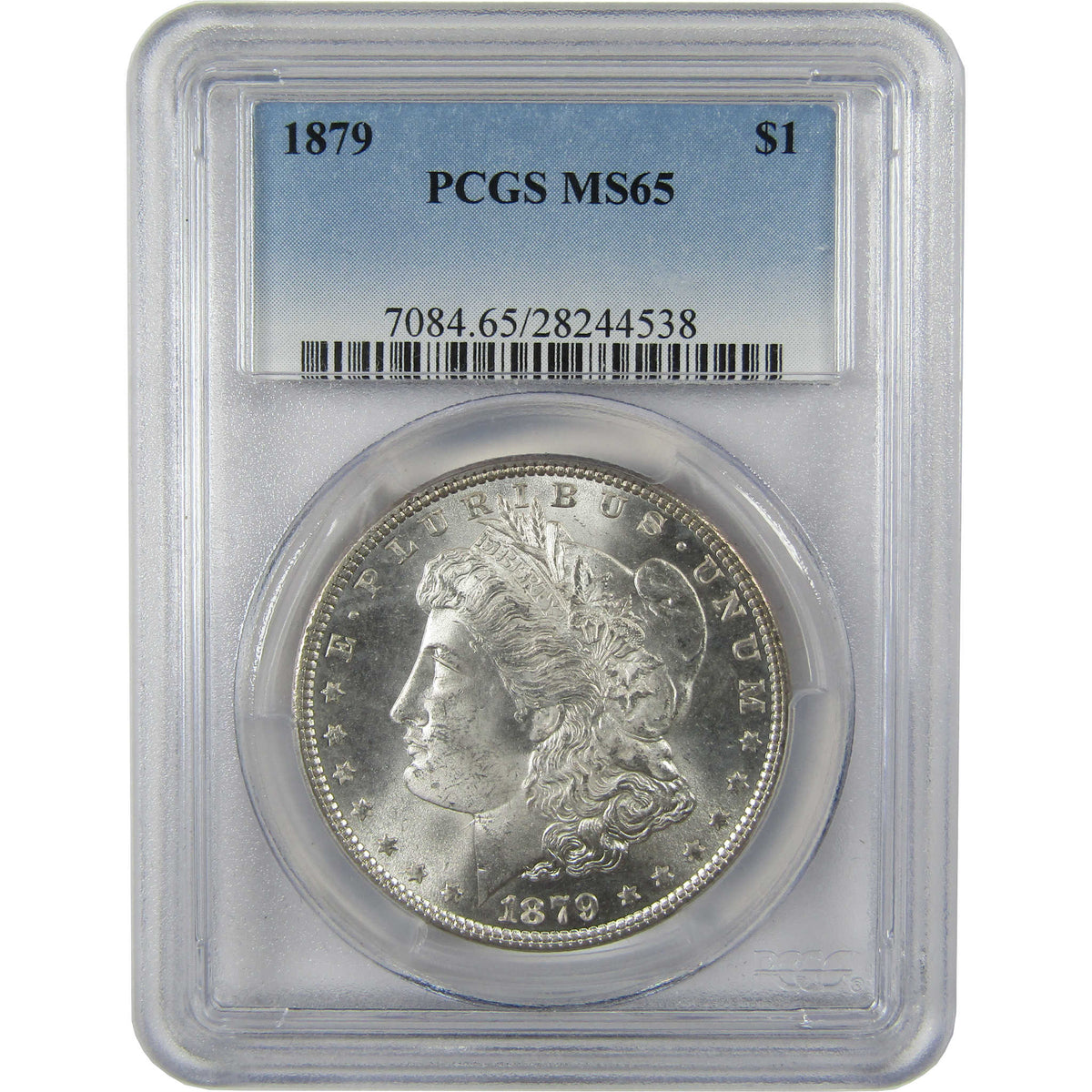 1879 Morgan Silver Dollar MS 65 PCGS Uncirculated $1 Coin Collectible - Morgan coin - Morgan silver dollar - Morgan silver dollar for sale - Profile Coins &amp; Collectibles