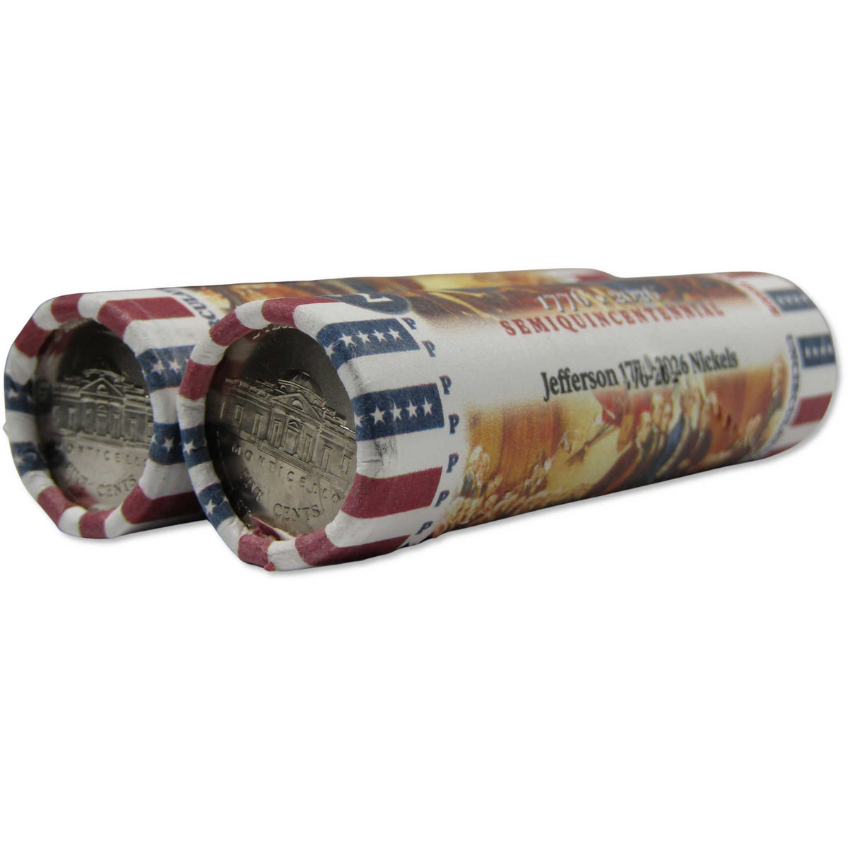 2026 P&D Semiquincentennial Jefferson Nickel Uncirculated Rolls
