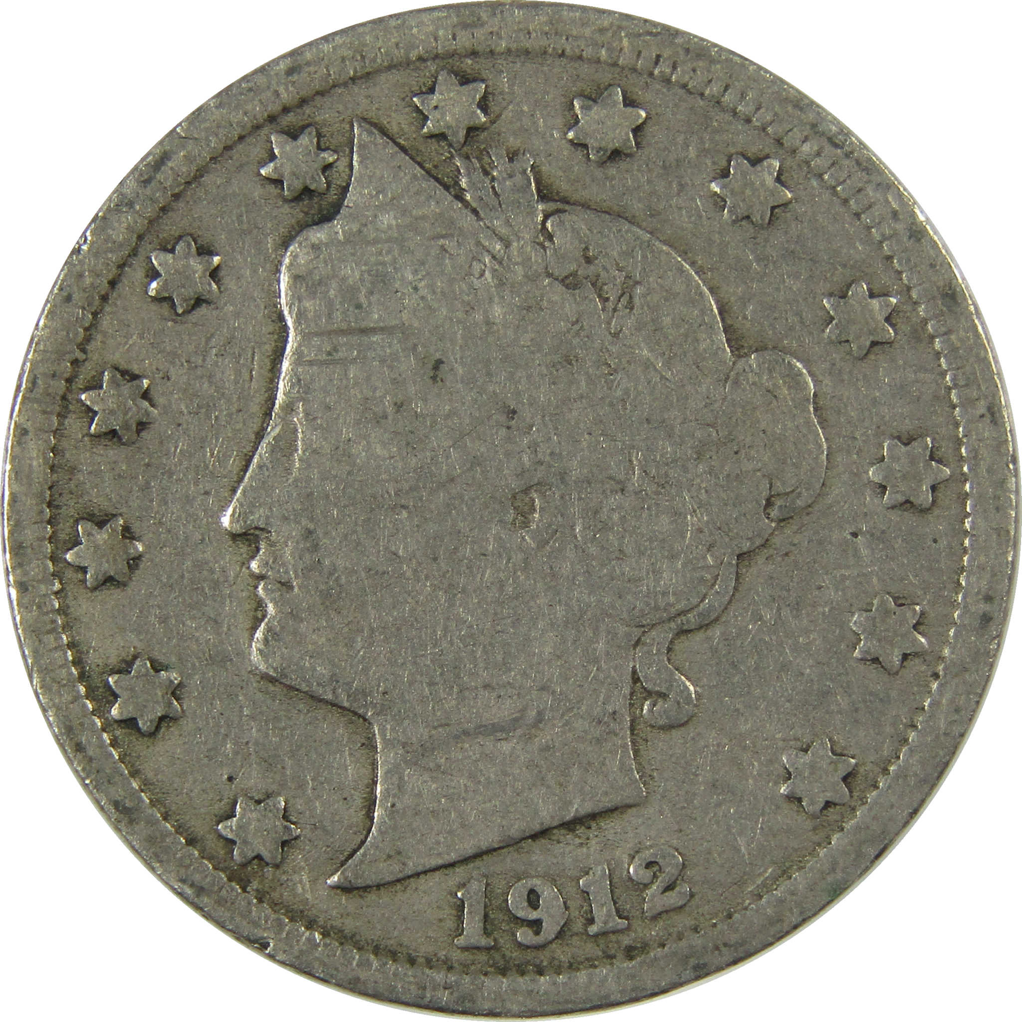 1912 Liberty Head V Nickel G Good 5c Coin Collectible SKU:I26925