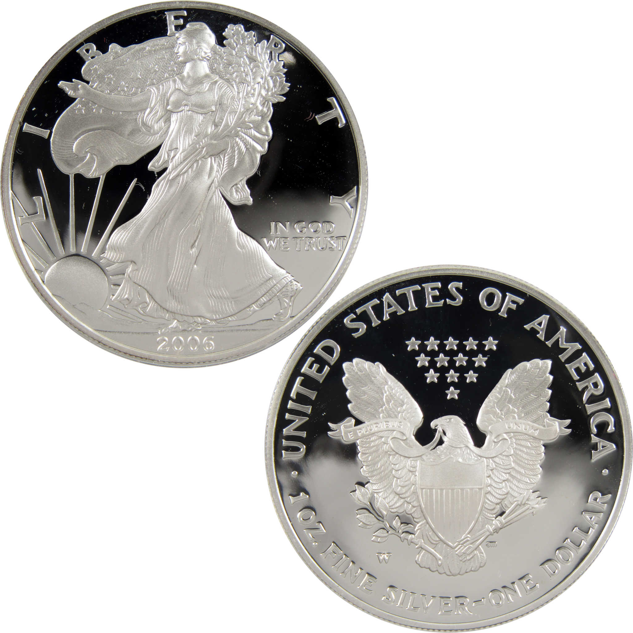 2006 W American Eagle Dollar 1 oz Silver Reverse Proof SKU:CPC5276