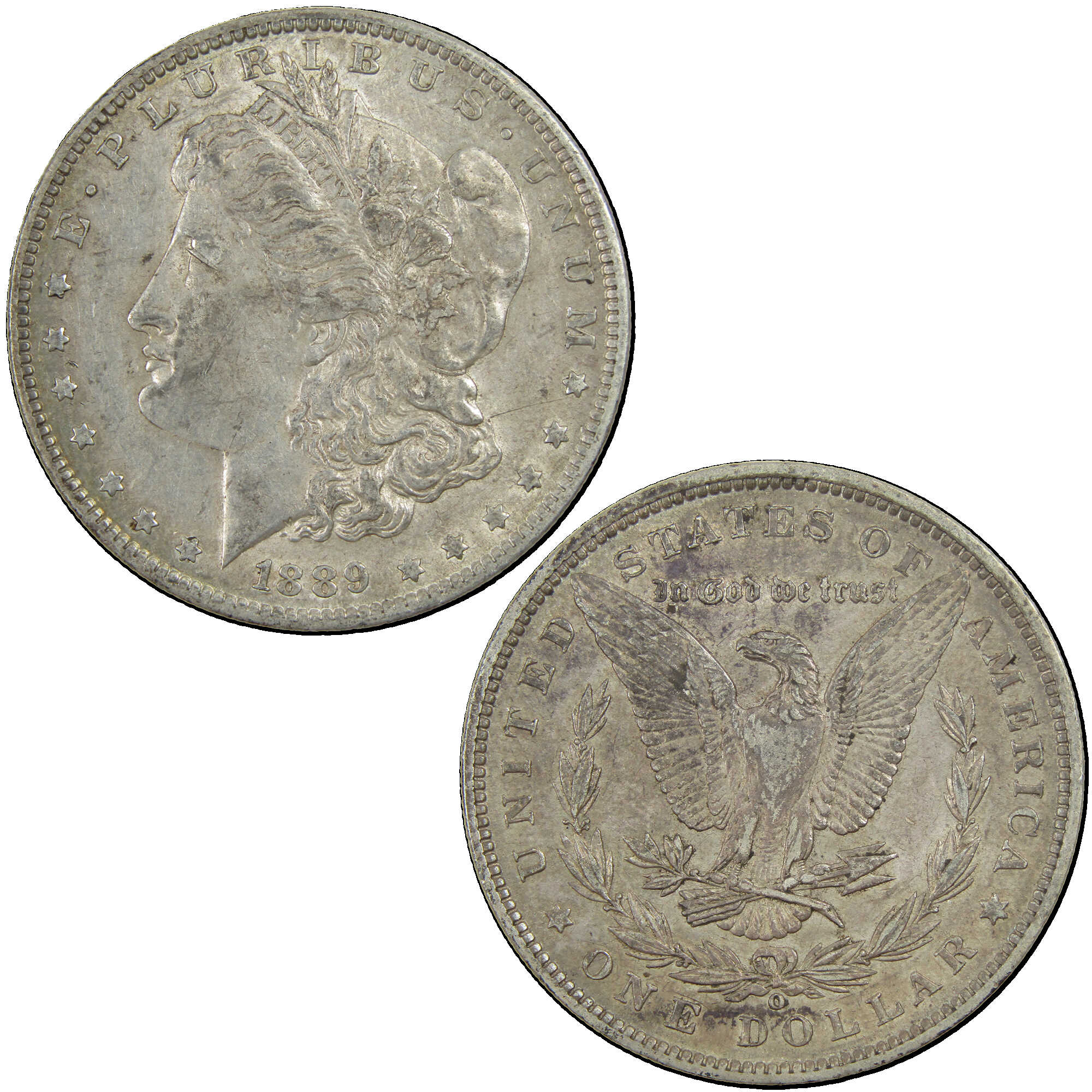 1889 O Morgan Dollar AU About Uncirculated Silver $1 Coin SKU:I12940 - Morgan coin - Morgan silver dollar - Morgan silver dollar for sale - Profile Coins &amp; Collectibles