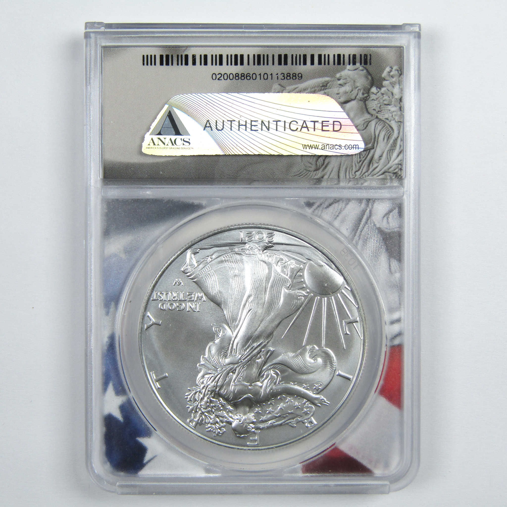 2021 (S) Type 2 American Silver Eagle MS 70 ANACS $1 SKU:CPC7828