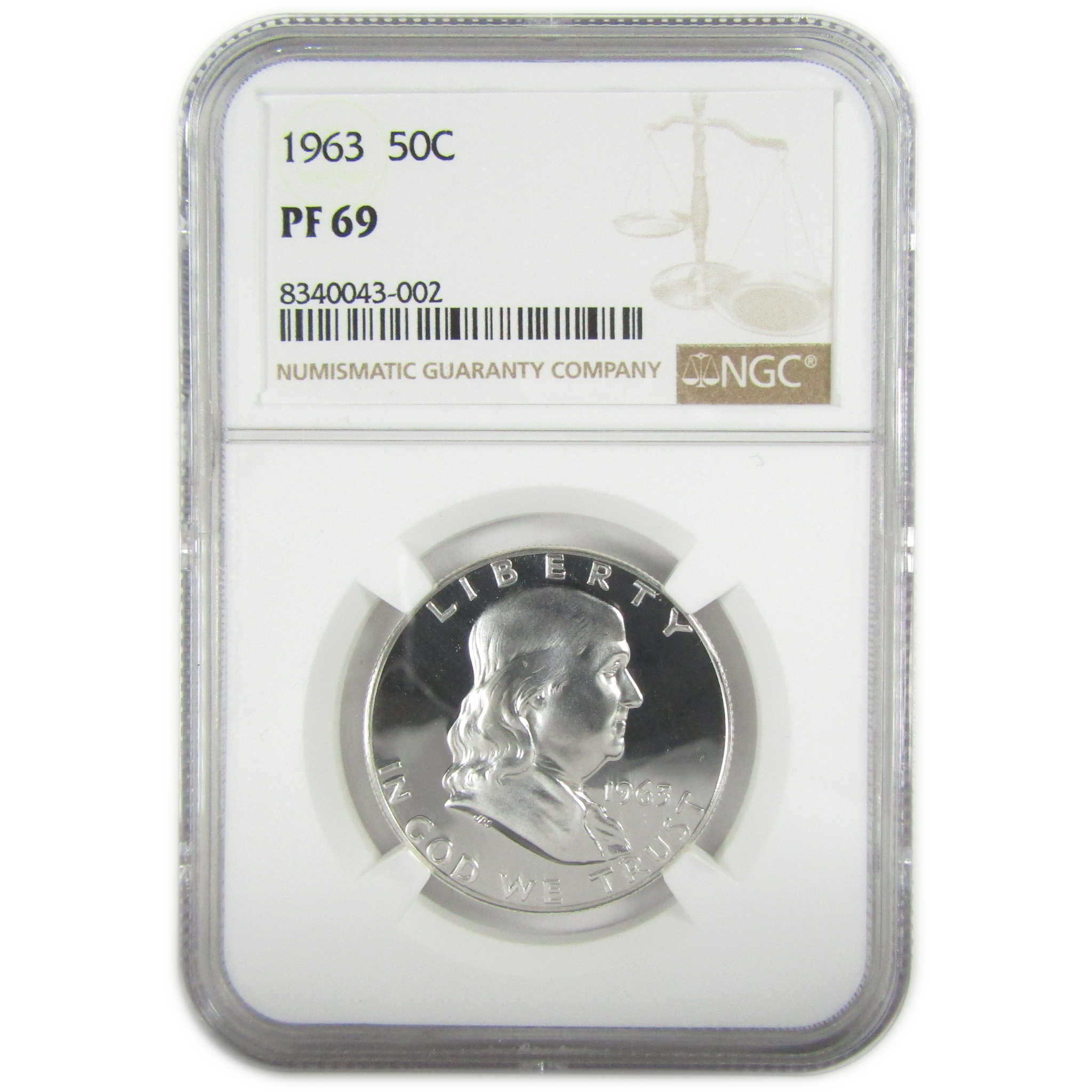 1963 Franklin Silver Half Dollar PF 69 NGC Proof 50c Coin SKU:I27388