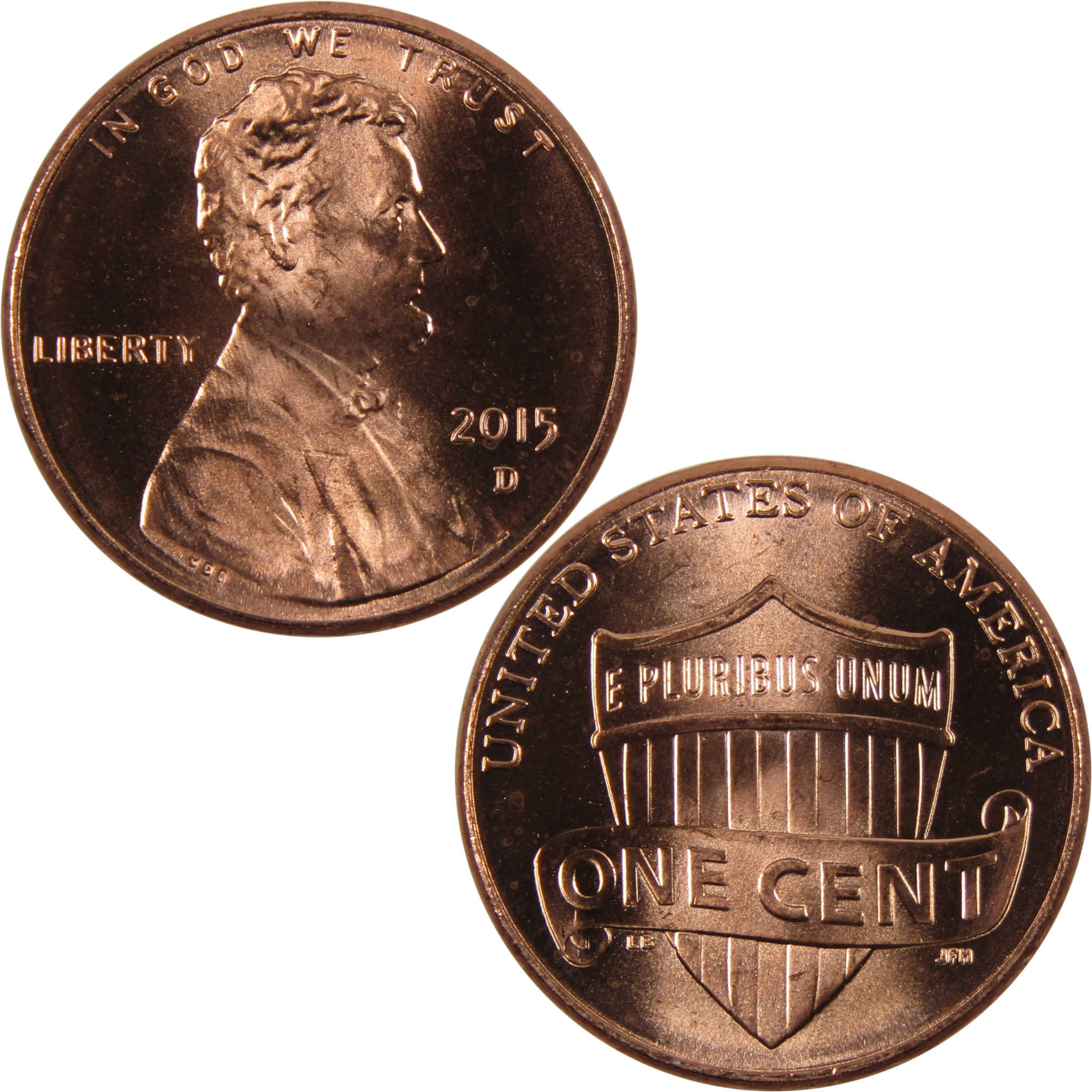 2015 D Lincoln Shield Cent BU Uncirculated Penny 1c Coin