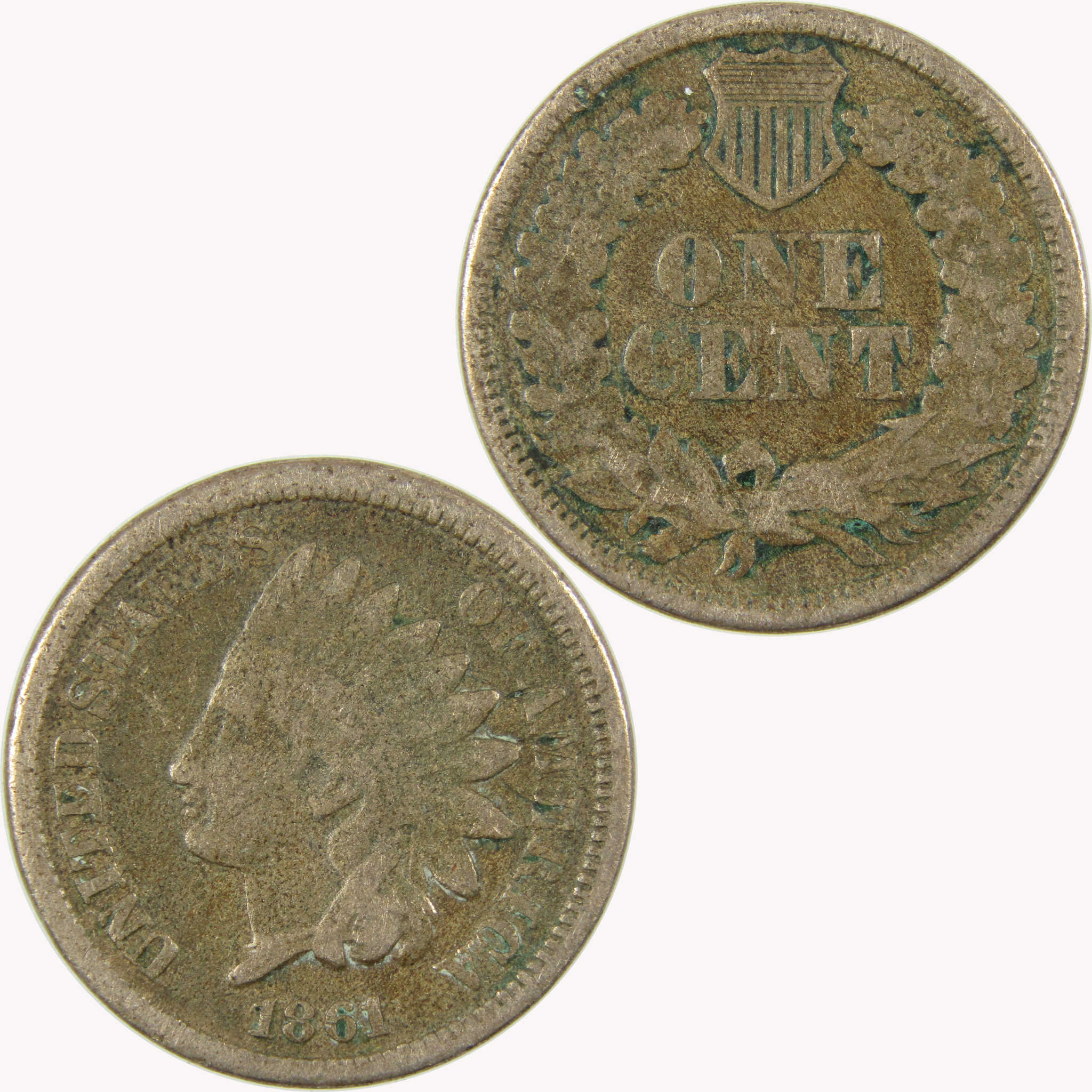 1861 Indian Head Cent G Good Penny 1c Coin SKU:CP1072