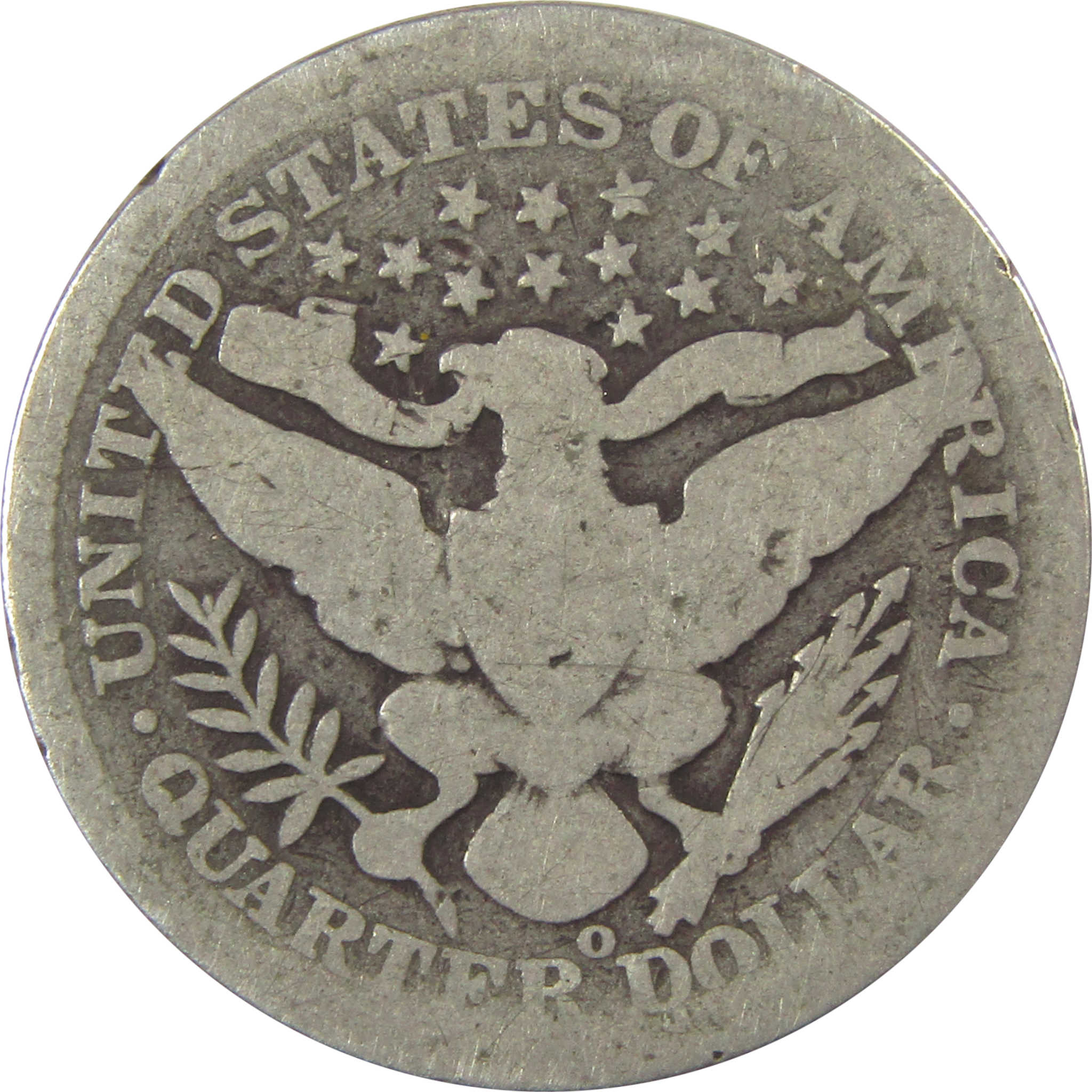 1896 O Barber Quarter AG About Good Silver 25c Coin SKU:I21885