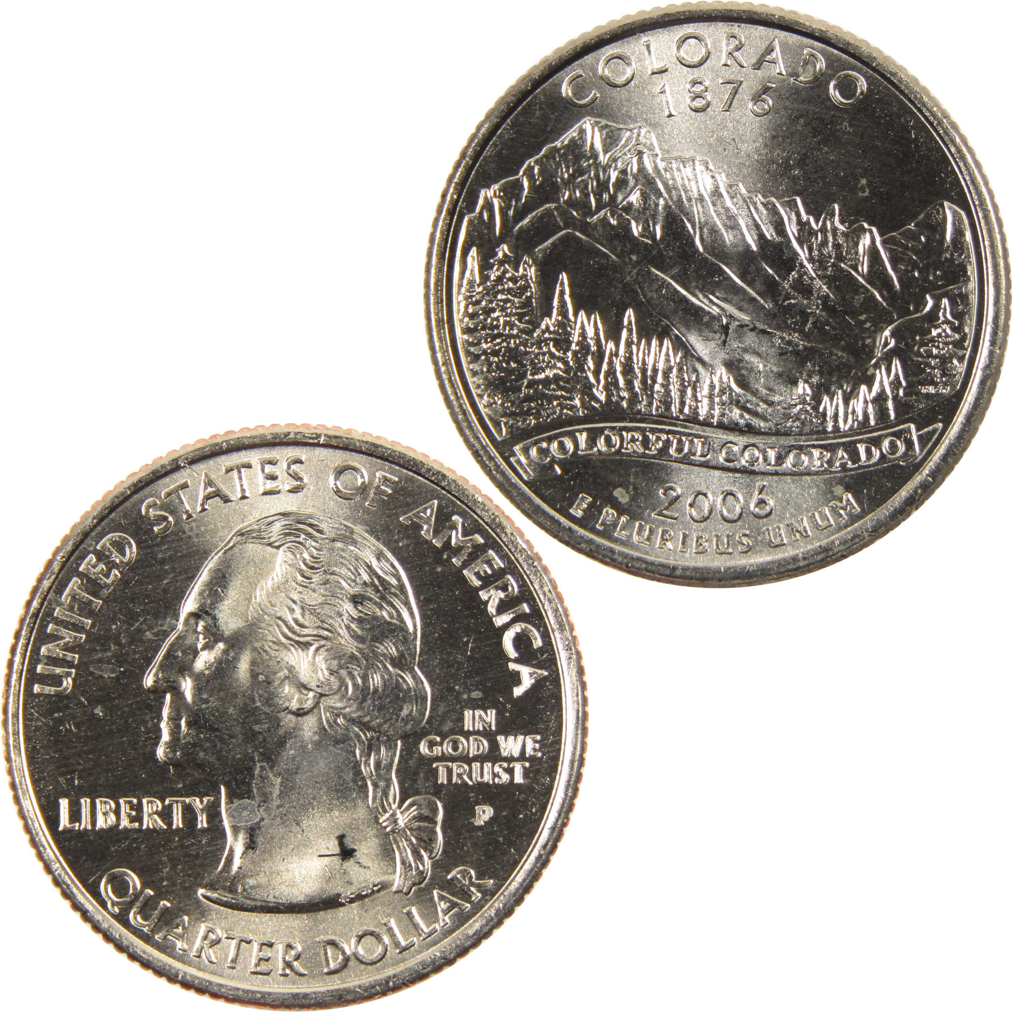 2006 P Colorado State Quarter BU Uncirculated Clad 25c Coin