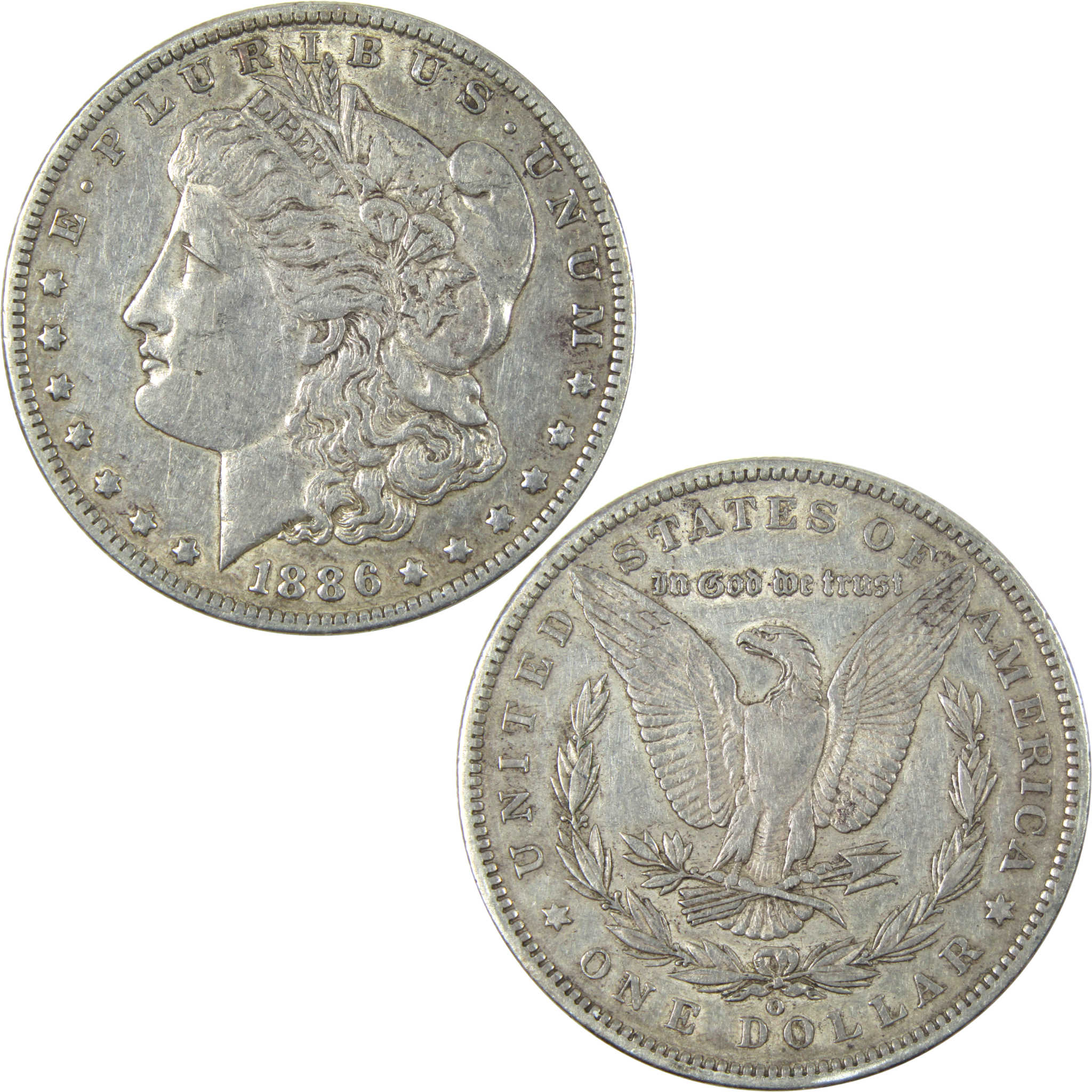 1886 O Morgan Dollar XF EF Extremely Fine Silver $1 Coin SKU:I14742 - Morgan coin - Morgan silver dollar - Morgan silver dollar for sale - Profile Coins &amp; Collectibles