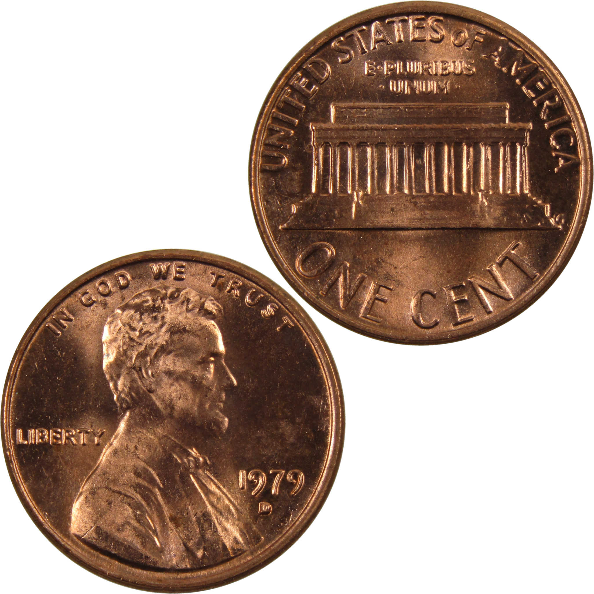 1979 D Lincoln Memorial Cent BU Uncirculated Penny 1c Coin
