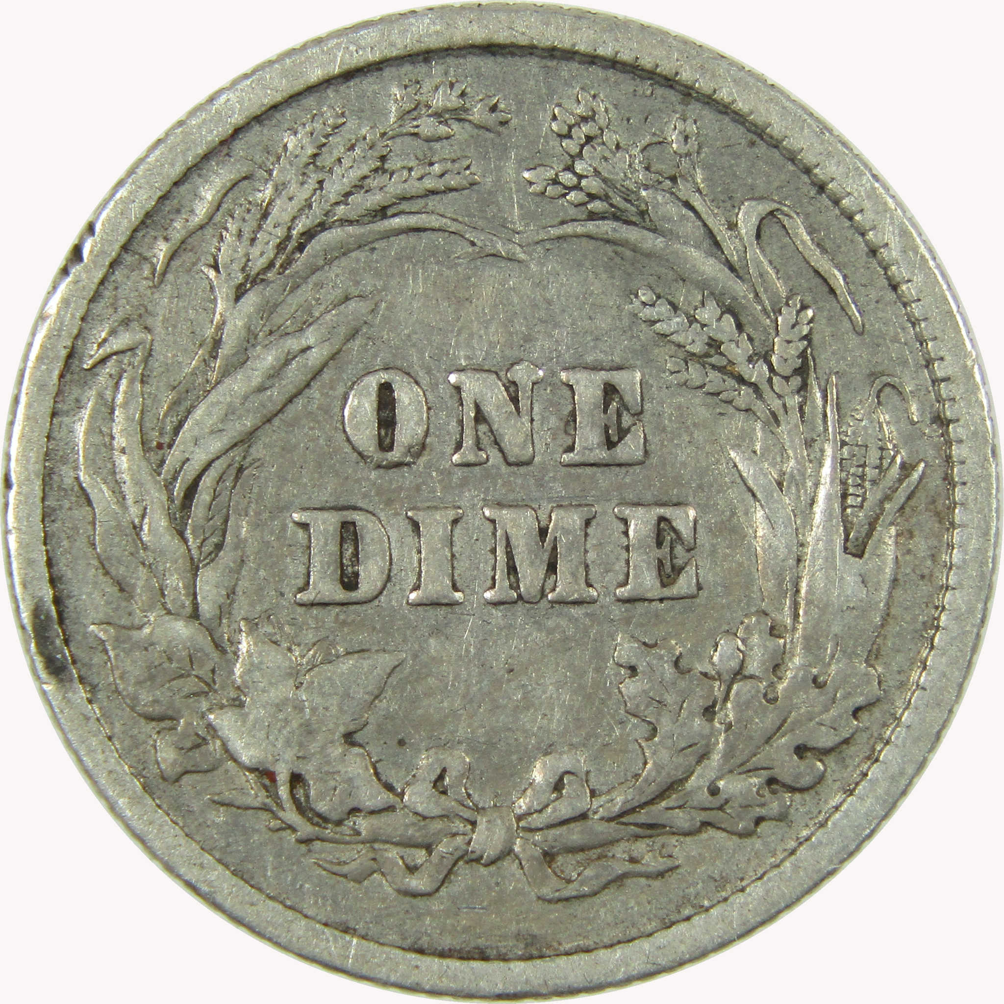 1892 Barber Silver Dime F Fine Details 10c Coin Collectible SKU:CP1024
