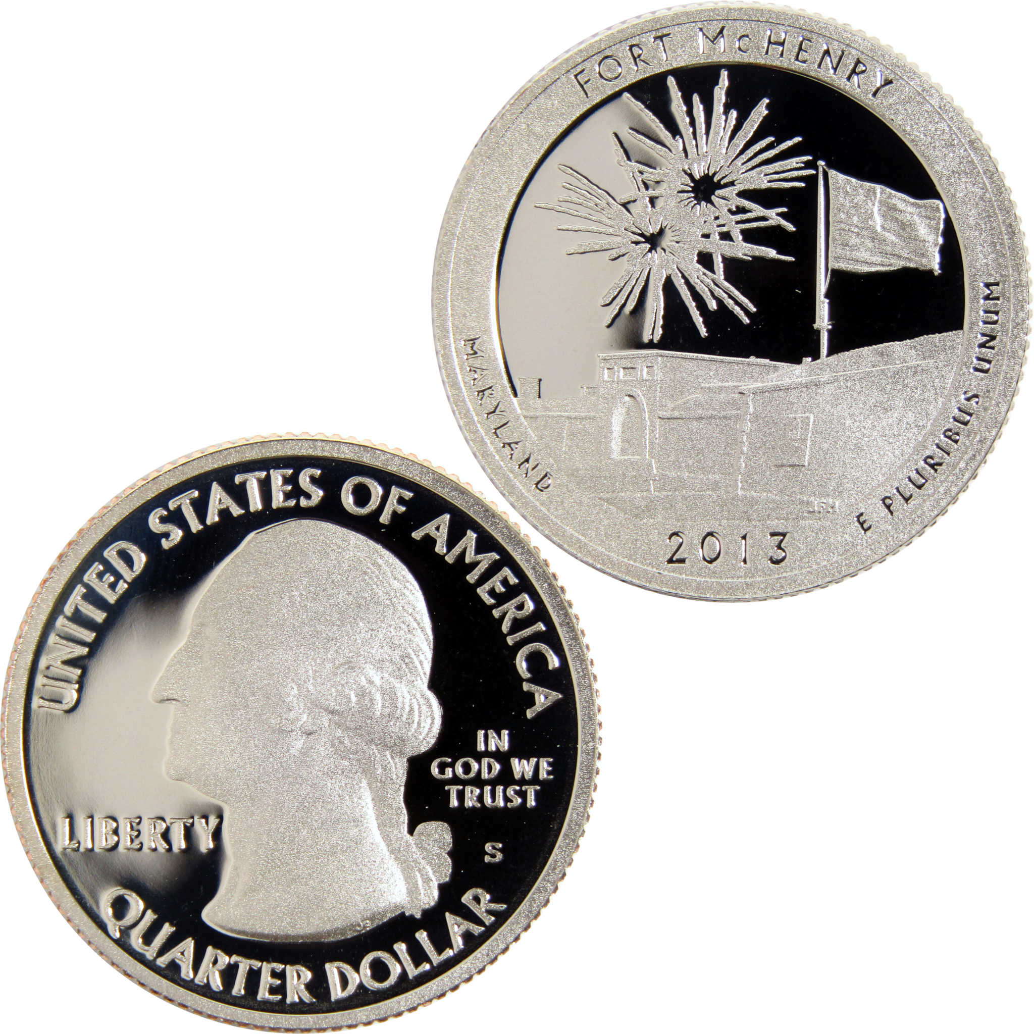 2013 S Fort McHenry National Monument Quarter Clad 25c Proof Coin