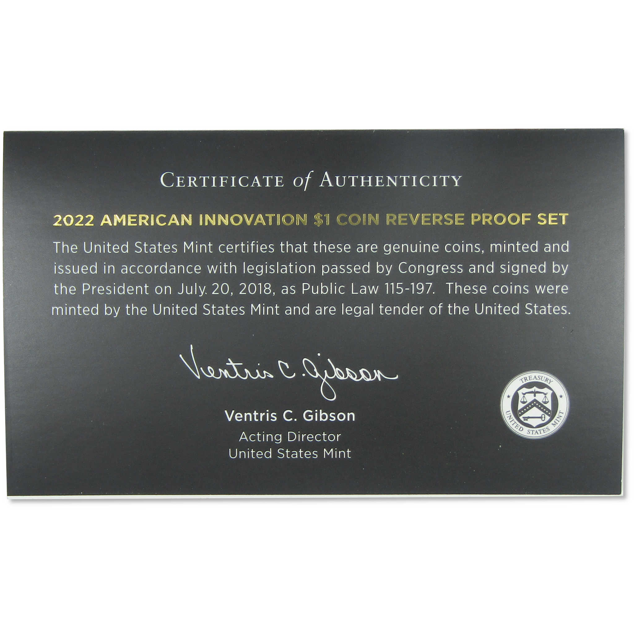 2022 American Innovation Dollar Reverse Proof Set U.S. Mint OGP COA