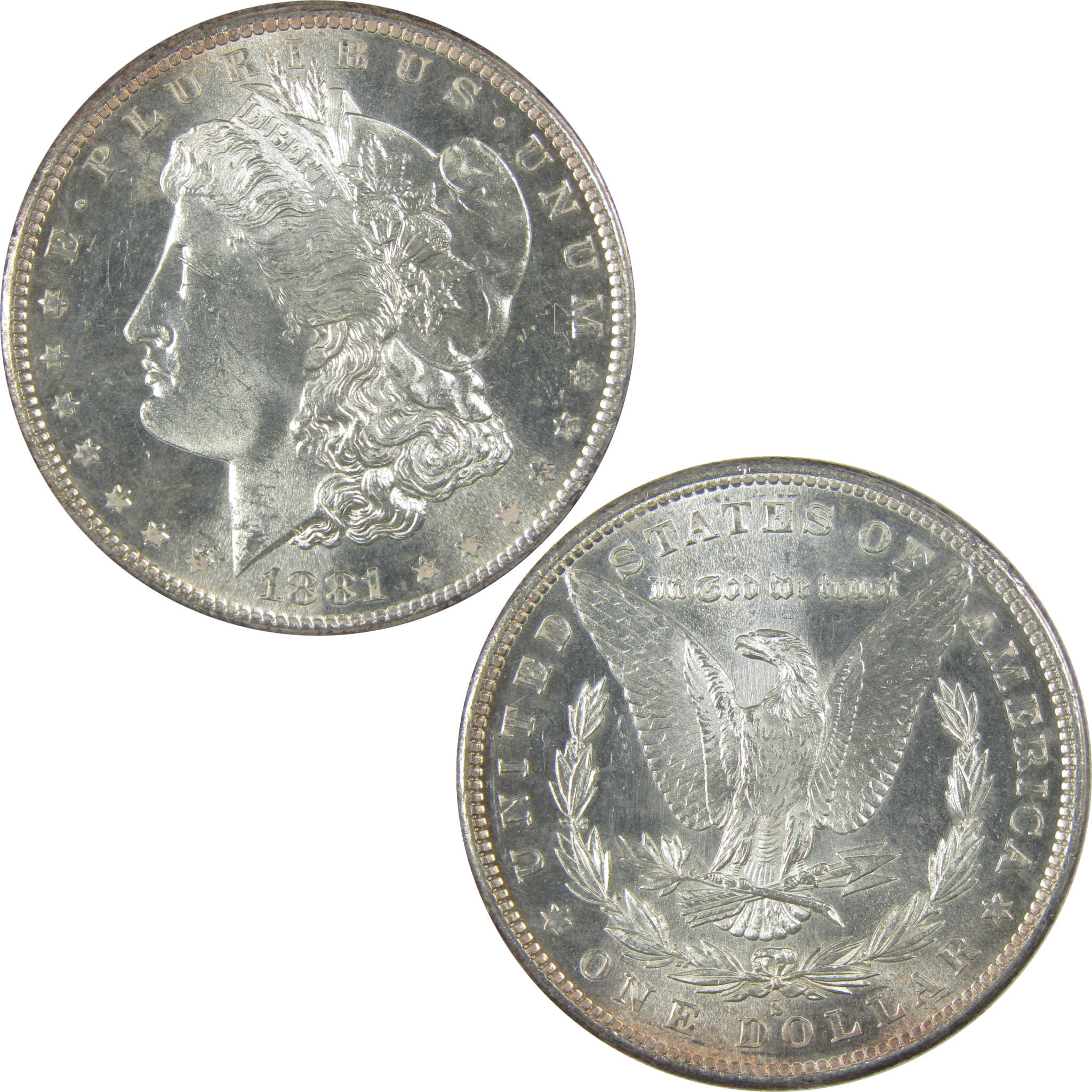 1881 S Morgan Dollar BU Choice Uncirculated Silver $1 Coin SKU:I23804 - Morgan coin - Morgan silver dollar - Morgan silver dollar for sale - Profile Coins &amp; Collectibles