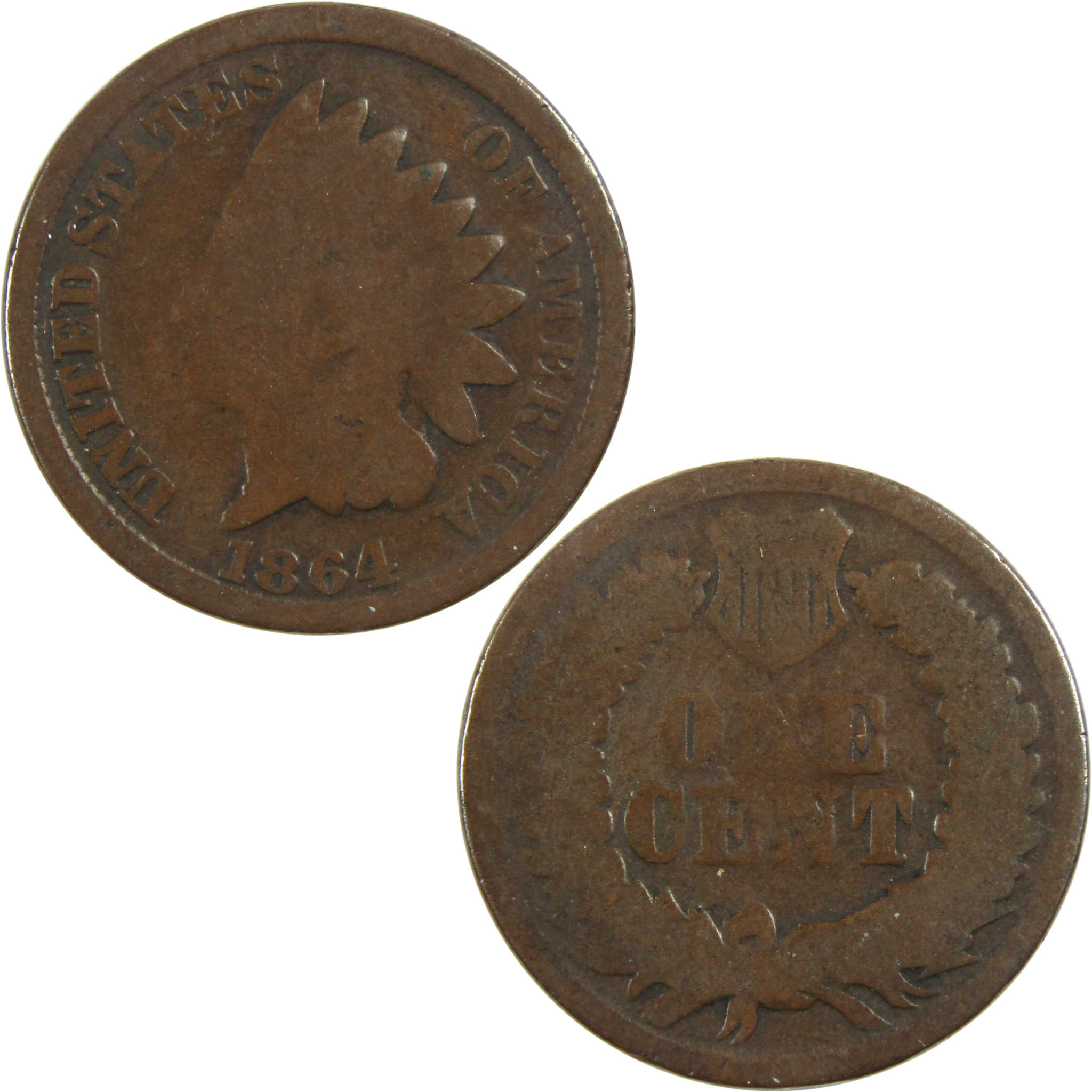 1864 Indian Head Cent G Good Penny 1c Coin SKU:I13267