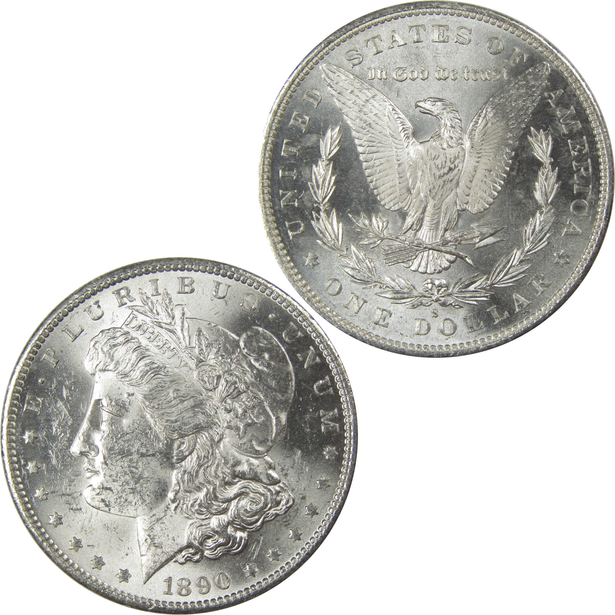 1890 S Morgan Dollar Uncirculated Details Silver $1 Coin SKU:I21081 - Morgan coin - Morgan silver dollar - Morgan silver dollar for sale - Profile Coins &amp; Collectibles