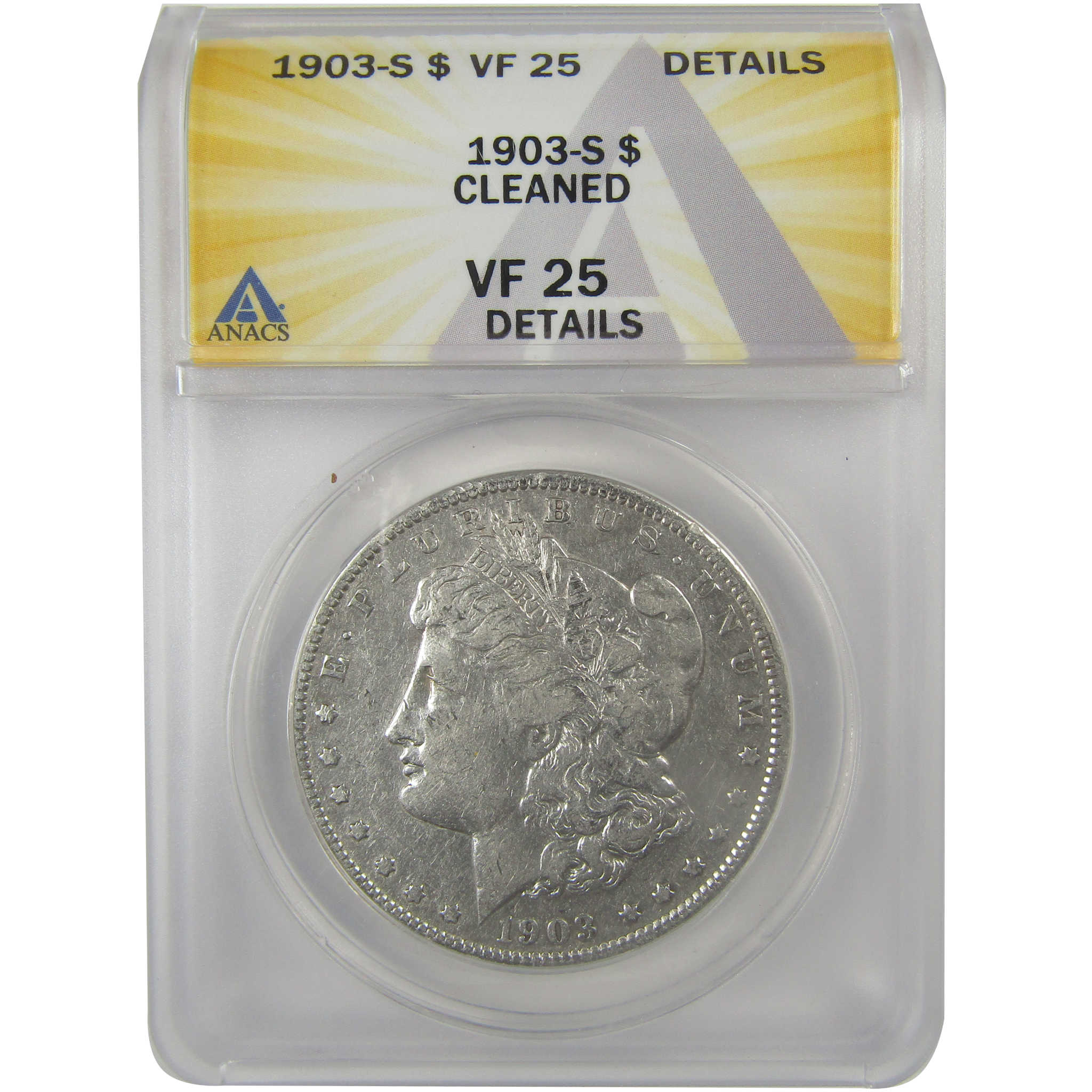1903 S Morgan Dollar VF 25 Details ANACS Silver $1 Coin SKU:I21731 - Morgan coin - Morgan silver dollar - Morgan silver dollar for sale - Profile Coins &amp; Collectibles