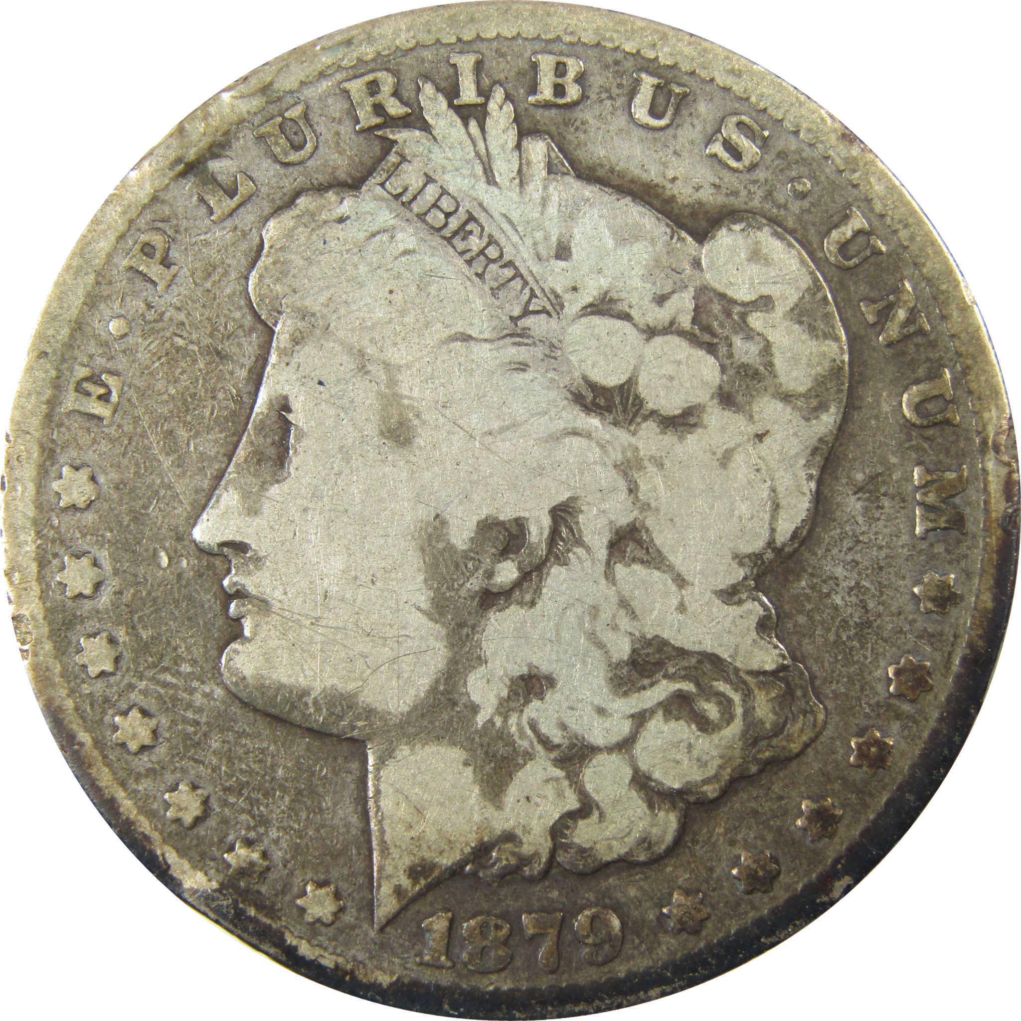 1879 S Rev 79 Morgan Silver Dollar VG Very Good $1 Coin SKU:CP1596 - Morgan coin - Morgan silver dollar - Morgan silver dollar for sale - Profile Coins &amp; Collectibles