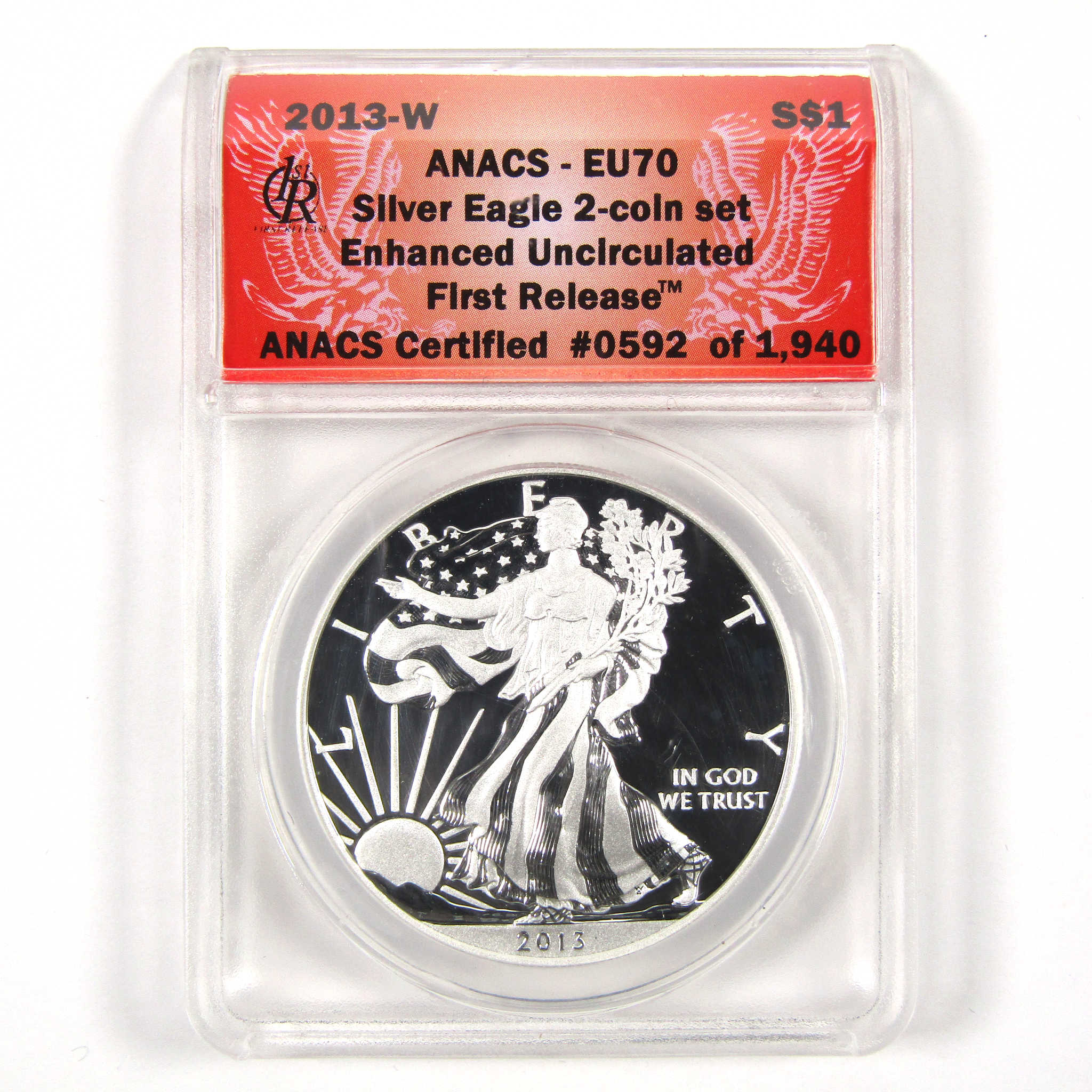 2013 W American Eagle Dollar EU 70 ANACS First Release SKU:CPC3837