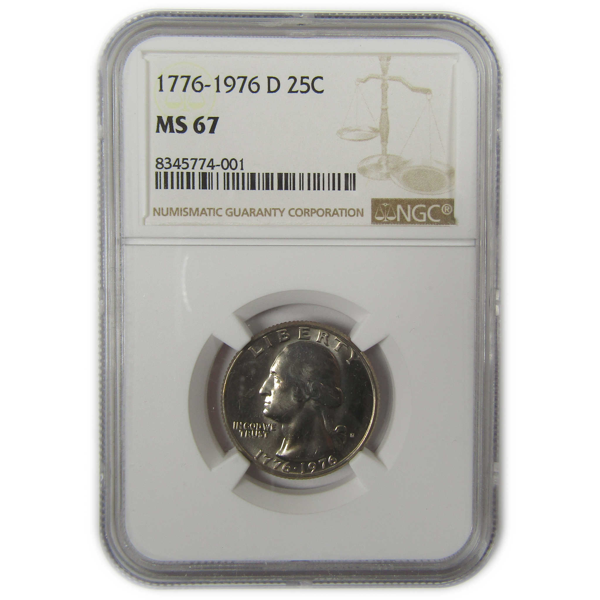 1976 D Washington Bicentennial Quarter MS 67 NGC Clad SKU:I20566
