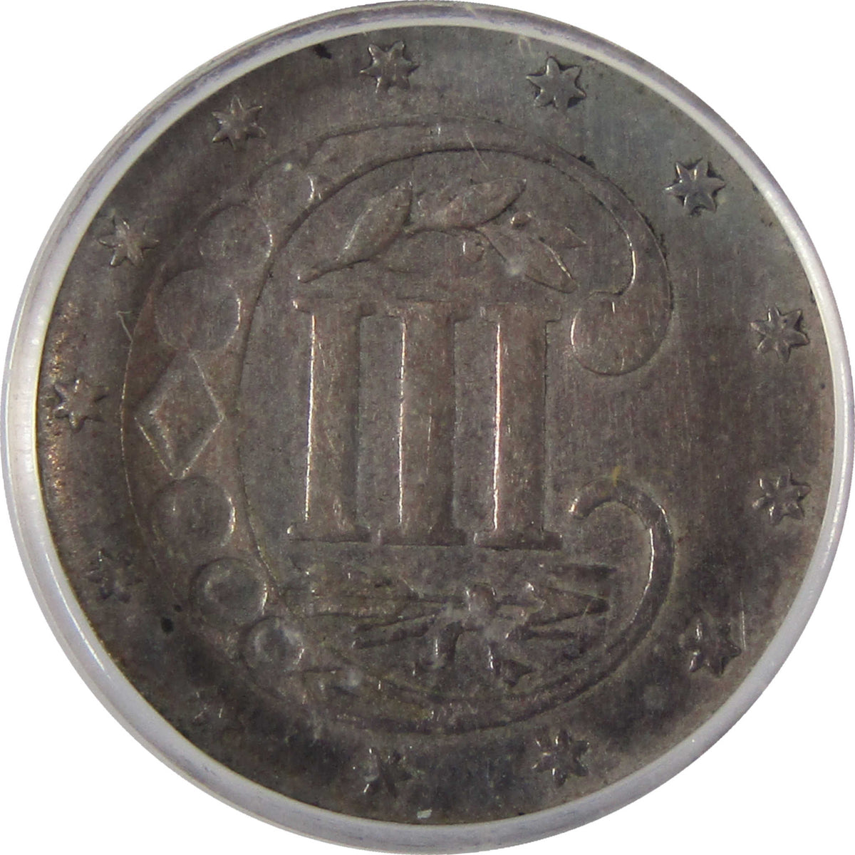 1862 Silver Three Cent Piece EF 40 Details ICG 3c Coin SKU:I29197