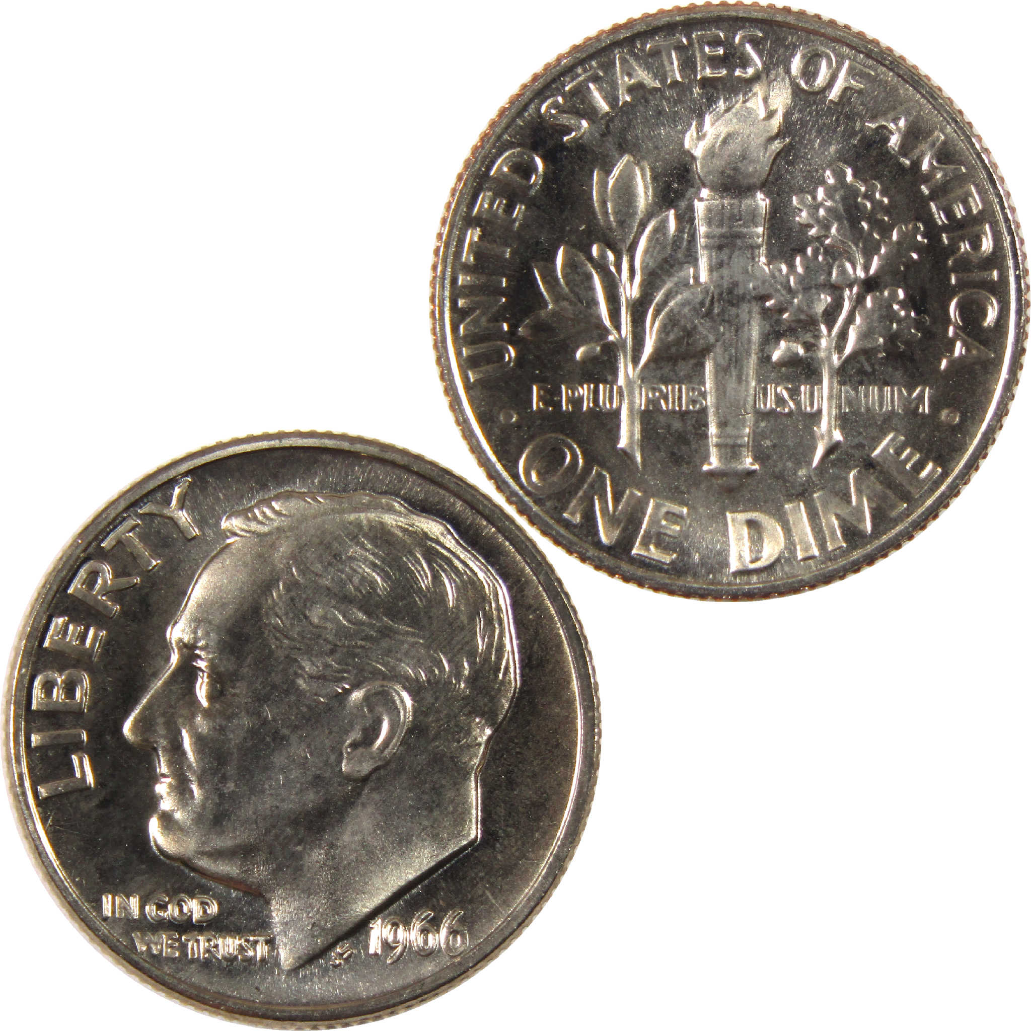 1966 SMS Roosevelt Dime Uncirculated Clad 10c Coin