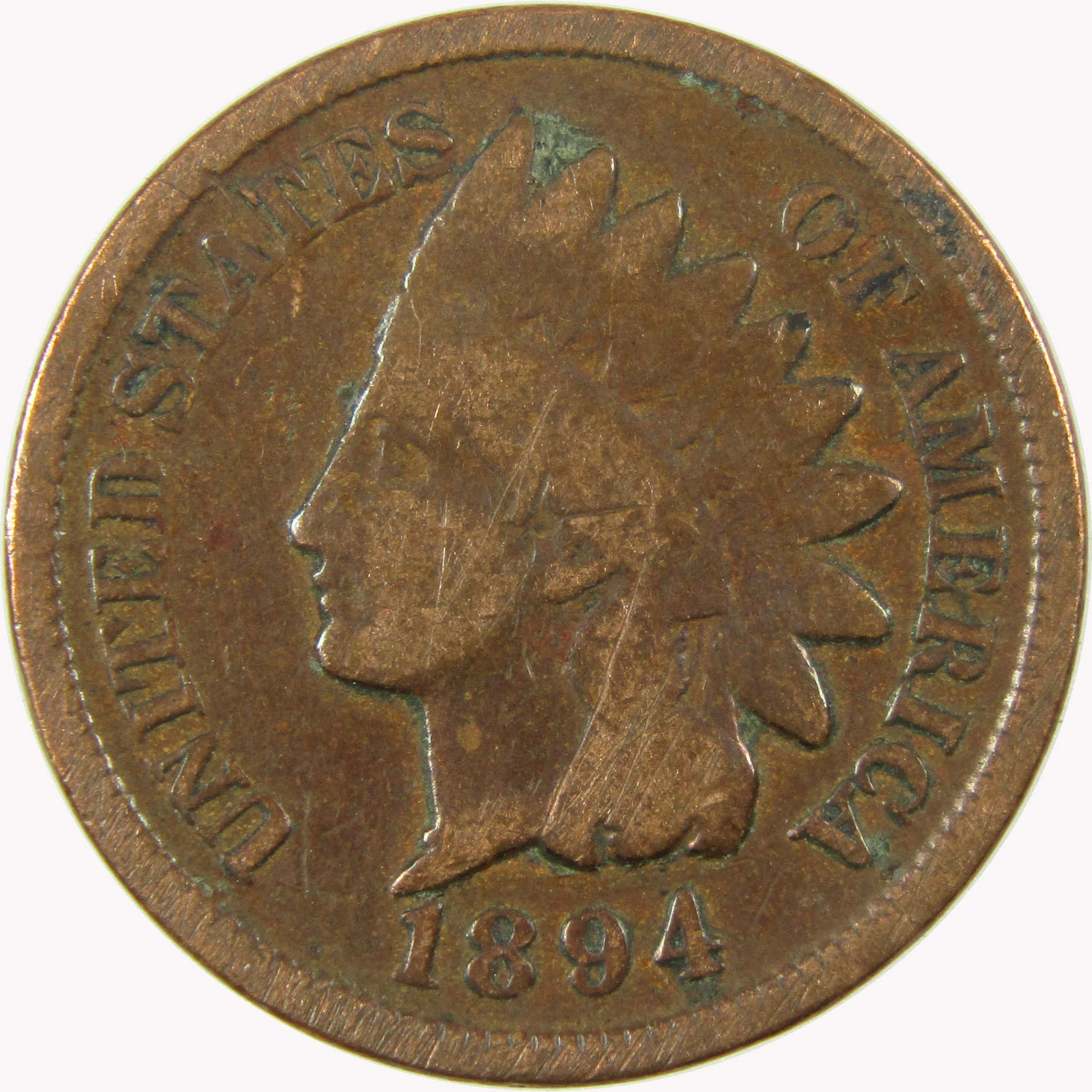 1894 Indian Head Cent G Good Penny 1c Coin Collectible SKU:I26559