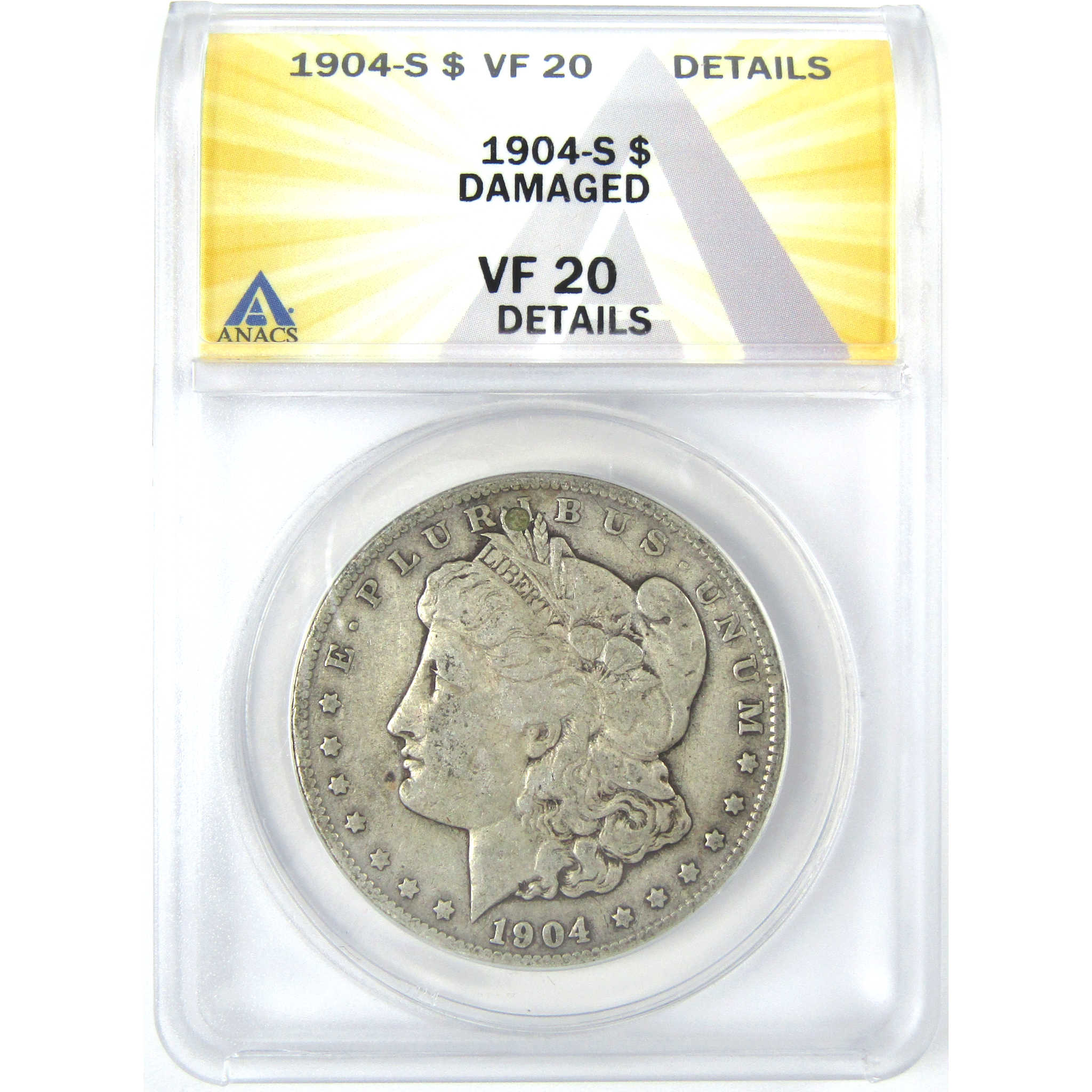 1904 S Morgan Dollar VF 20 Details ANACS Silver $1 Coin SKU:I16233 - Morgan coin - Morgan silver dollar - Morgan silver dollar for sale - Profile Coins &amp; Collectibles