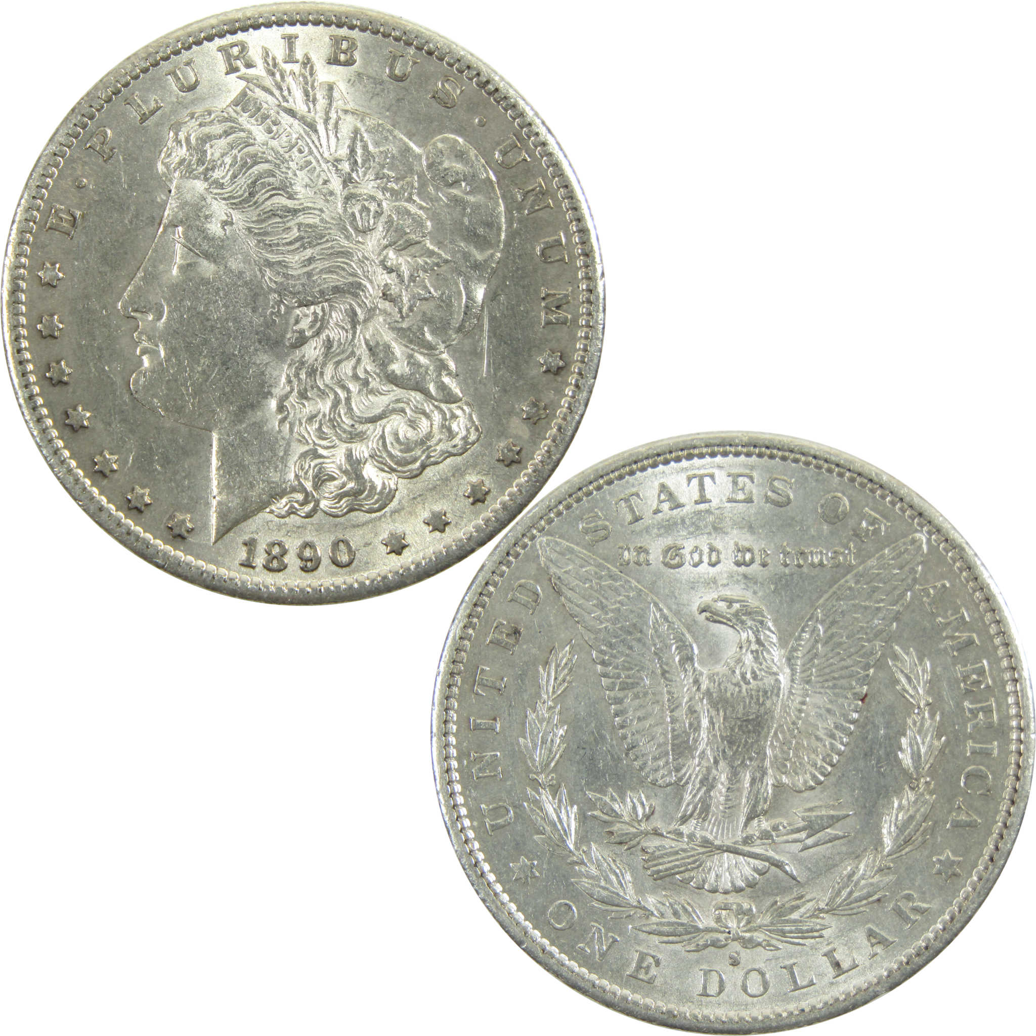 1890 S Morgan Dollar Choice About Uncirculated Silver SKU:CPC7918 - Morgan coin - Morgan silver dollar - Morgan silver dollar for sale - Profile Coins &amp; Collectibles