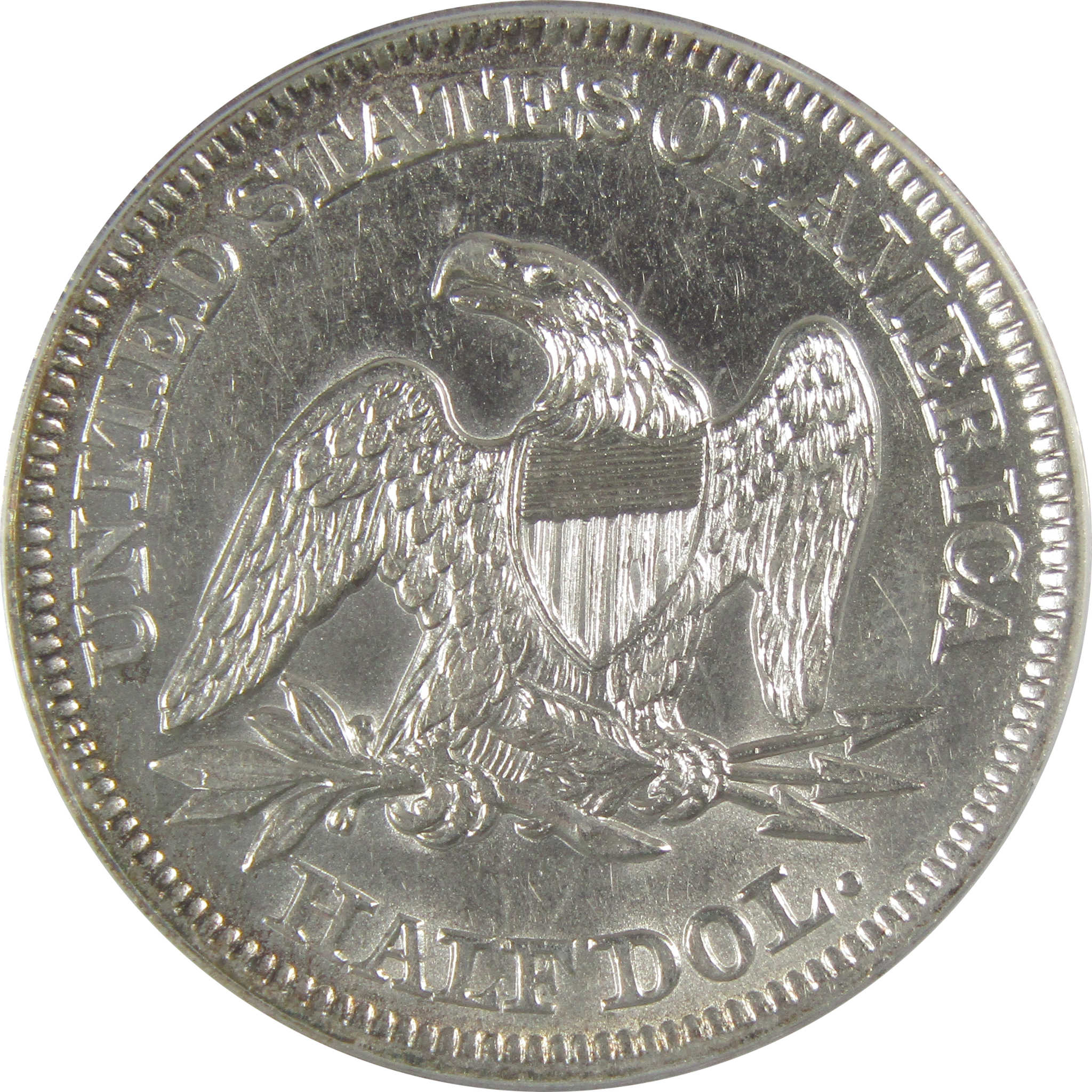 1854 Seated Liberty Half Dollar AU 55 ANACS Silver 50c Coin SKU:CP154