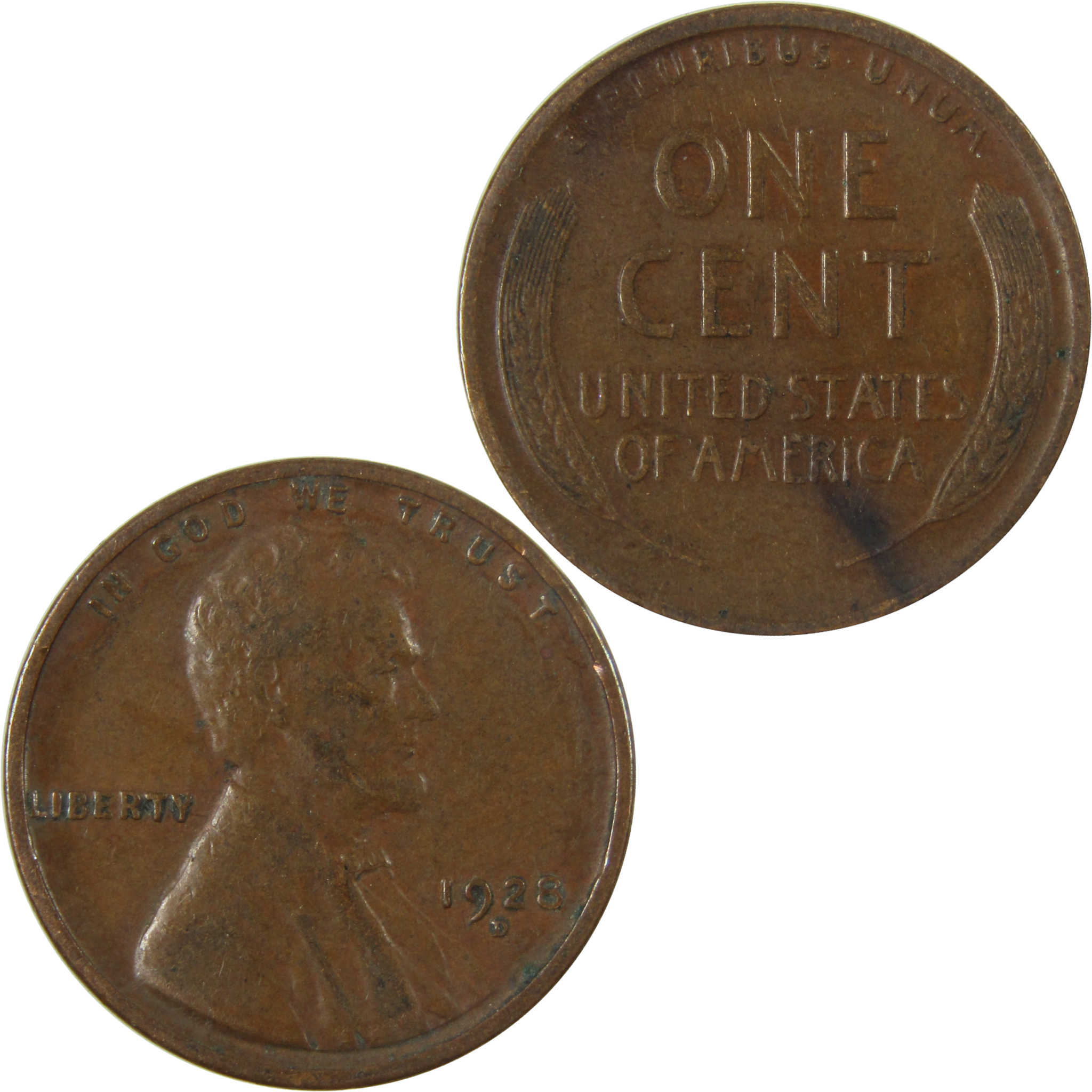 1928 D Lincoln Wheat Cent VF Very Fine Penny 1c Coin SKU:I27626