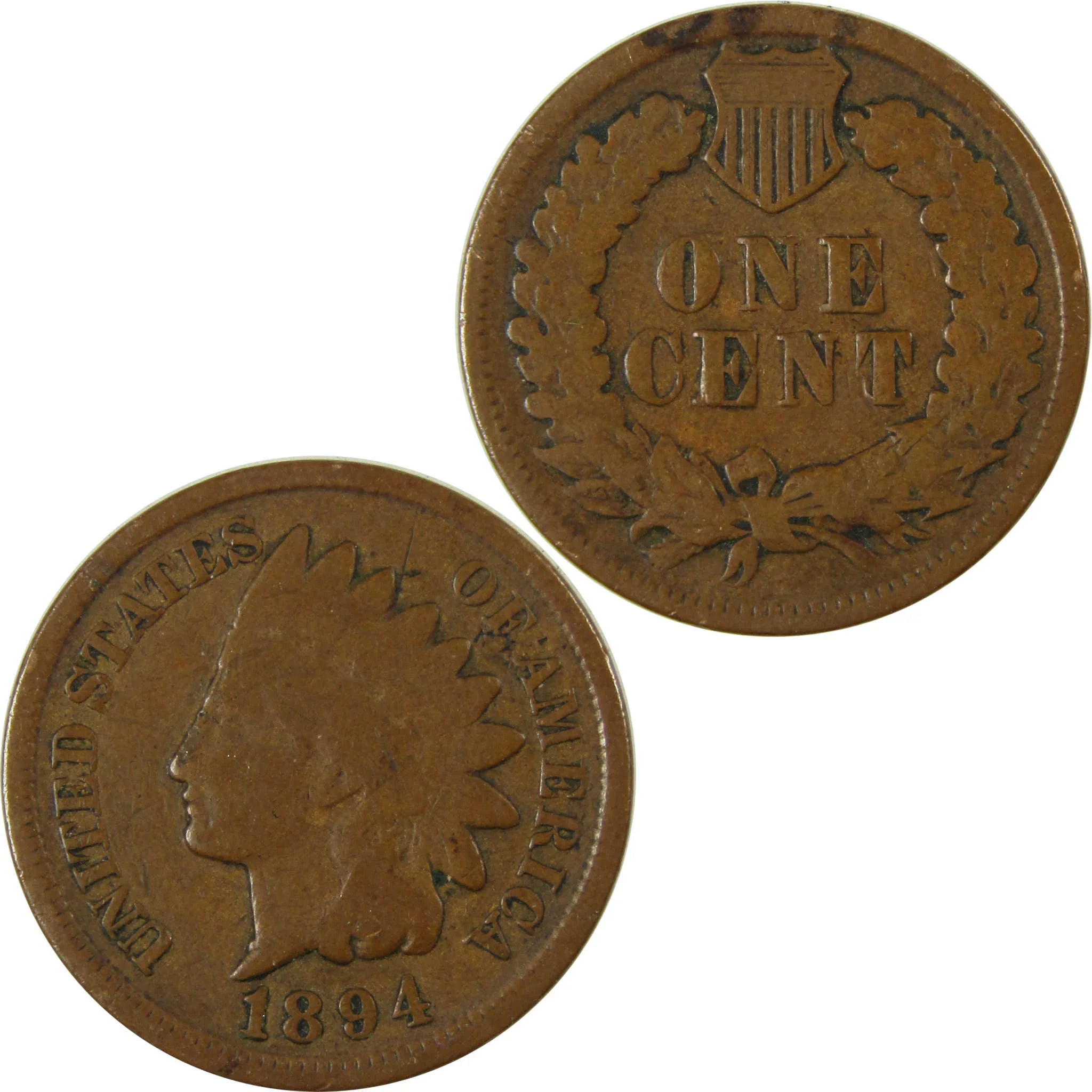 1894 Indian Head Cent G Good Penny 1c Coin Collectible SKU:I26540