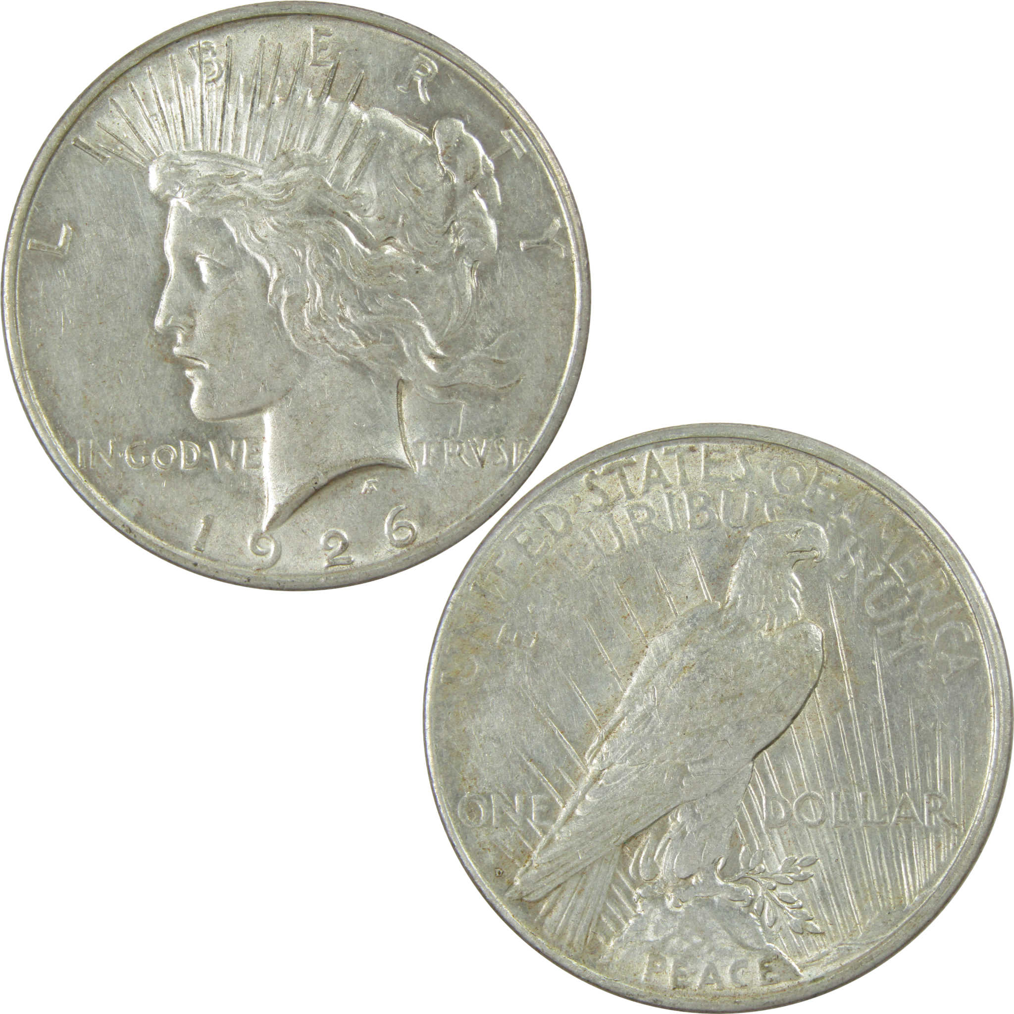 1926 D Peace Dollar AU About Uncirculated Silver $1 Coin SKU:I13686