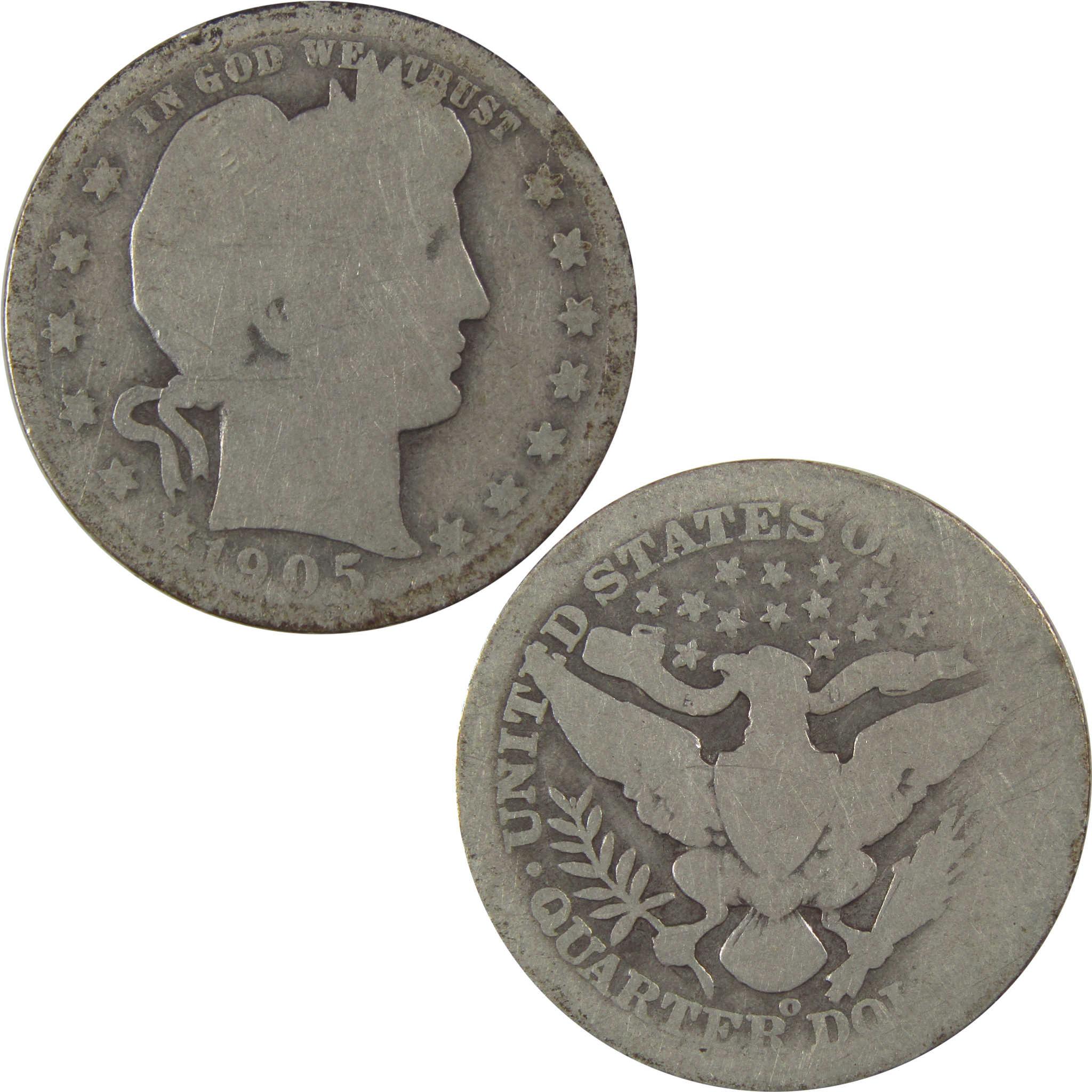 1905 O Barber Silver Quarter AG About Good 25c Coin SKU:I24493