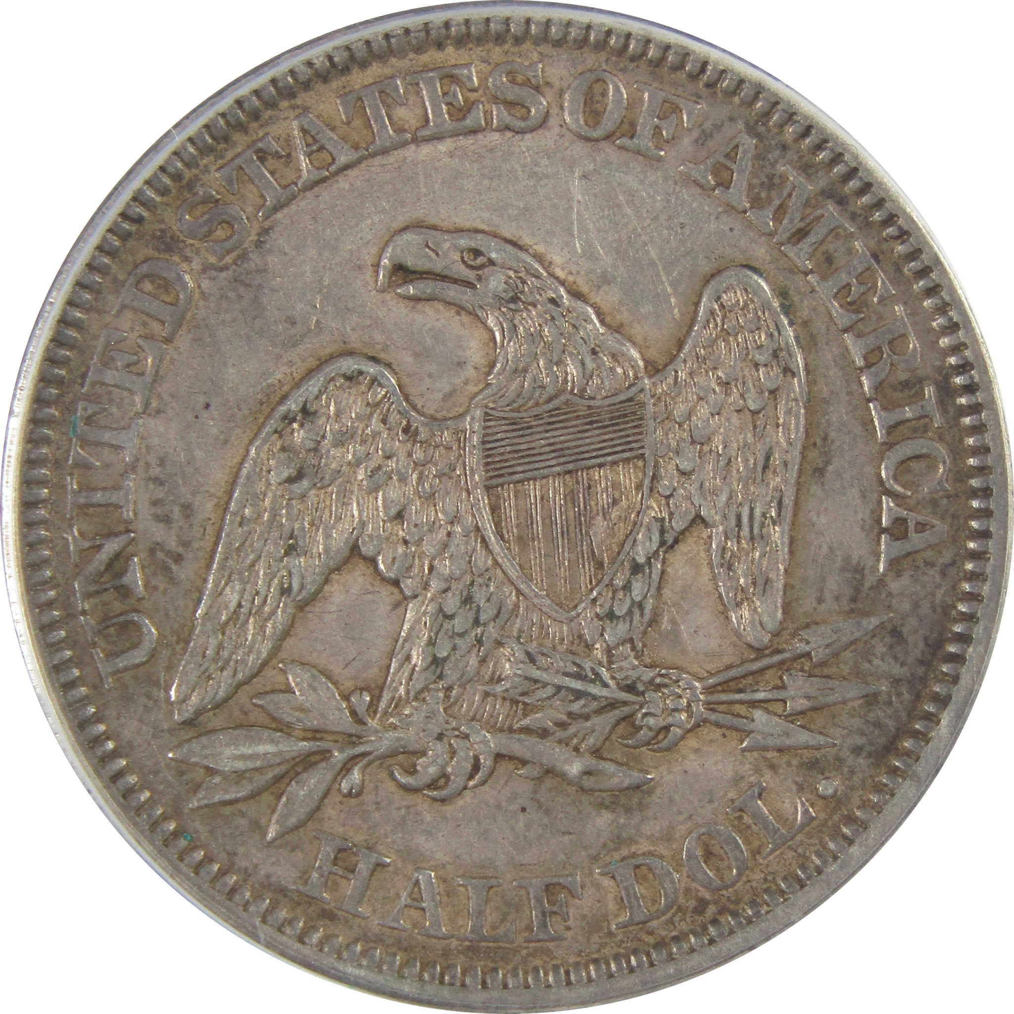 1857 Seated Liberty Half Dollar AU 53 Details ANACS Silver SKU:CP160