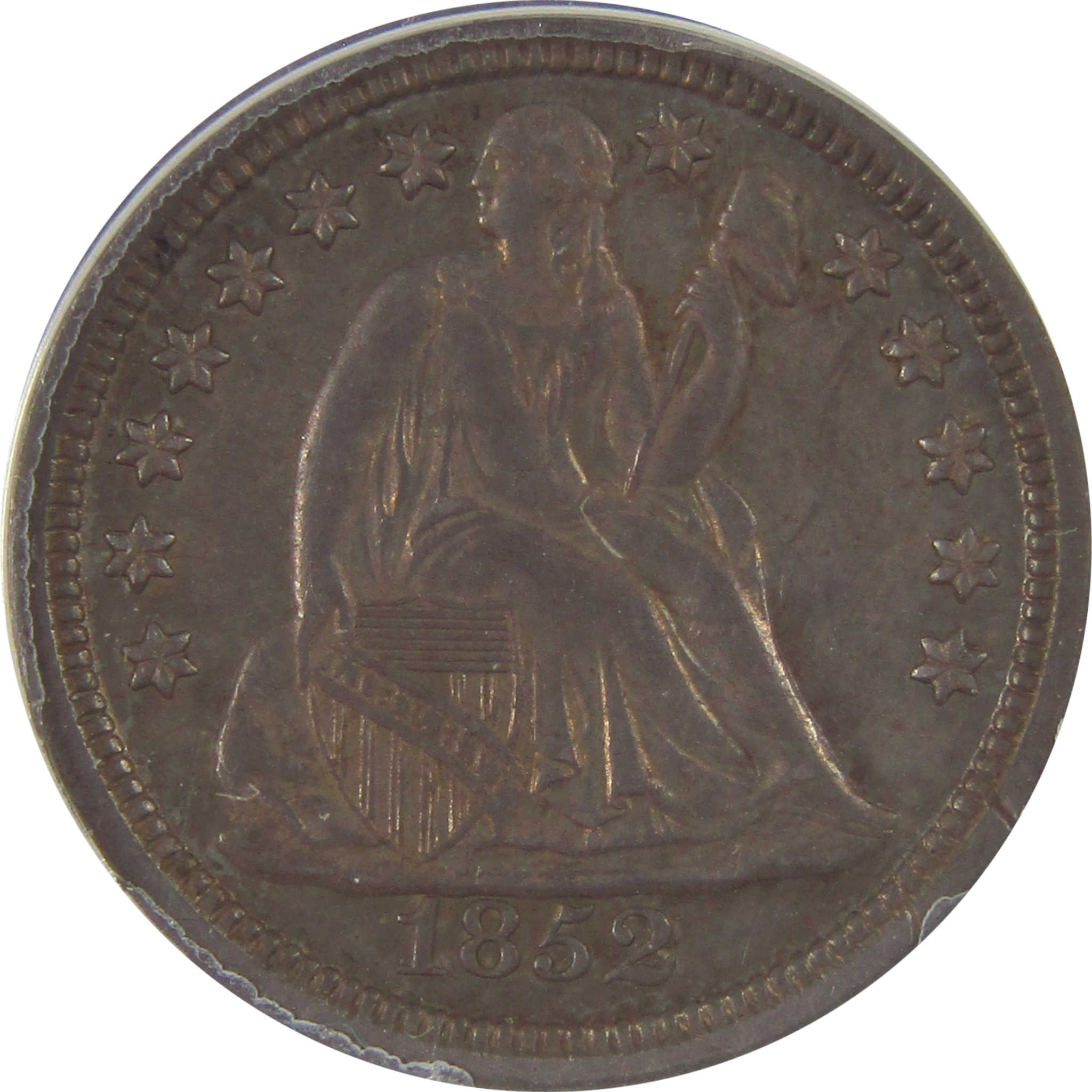 1852 O Seated Liberty Dime AU 55 ANACS Silver 10c Coin SKU:I20929