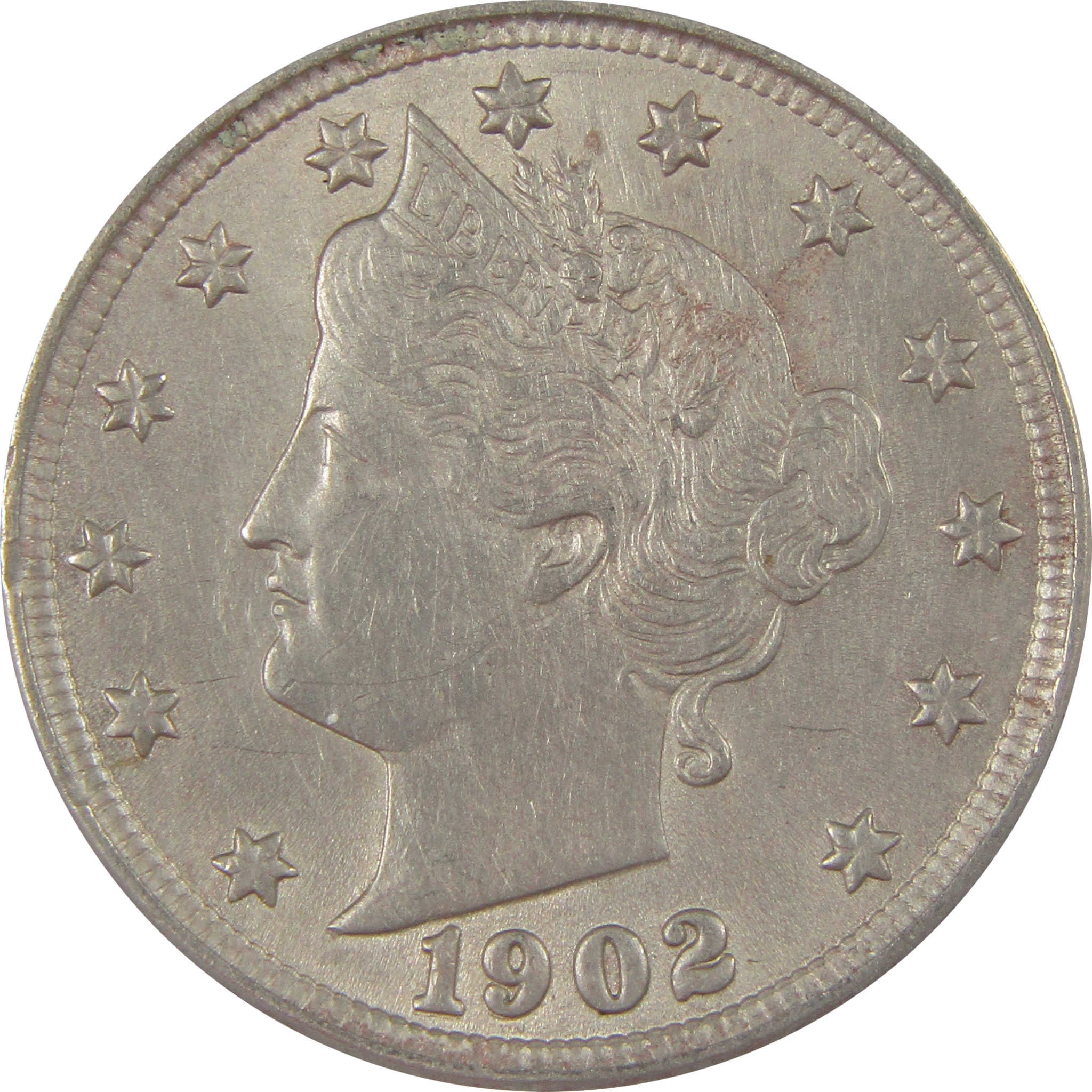 1902 Liberty Head V Nickel AU 55 Details ANACS 5c Coin SKU:I20138