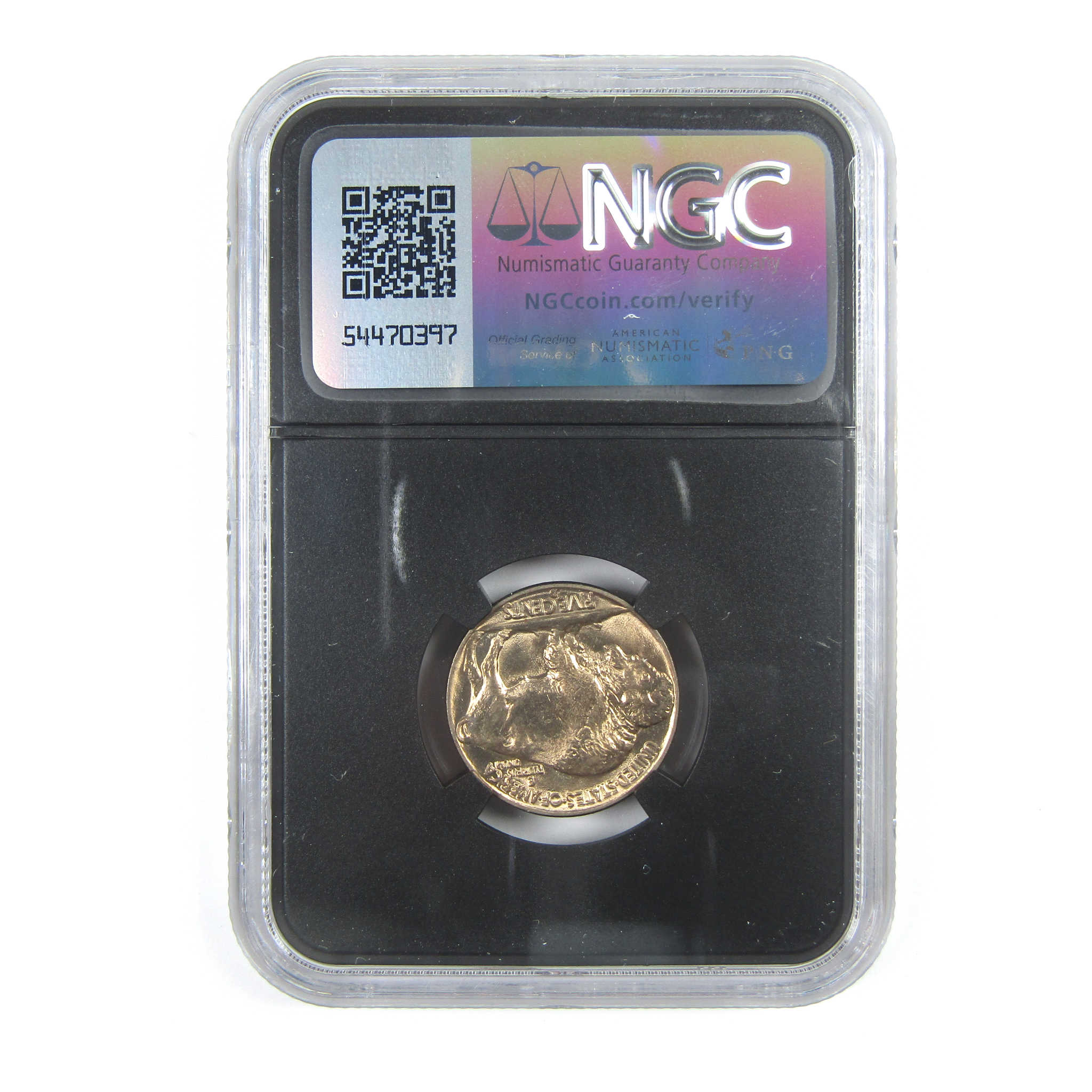 1938 D Buffalo Nickel MS 66 NGC 5c Original Bag Fragment SKU:I14584