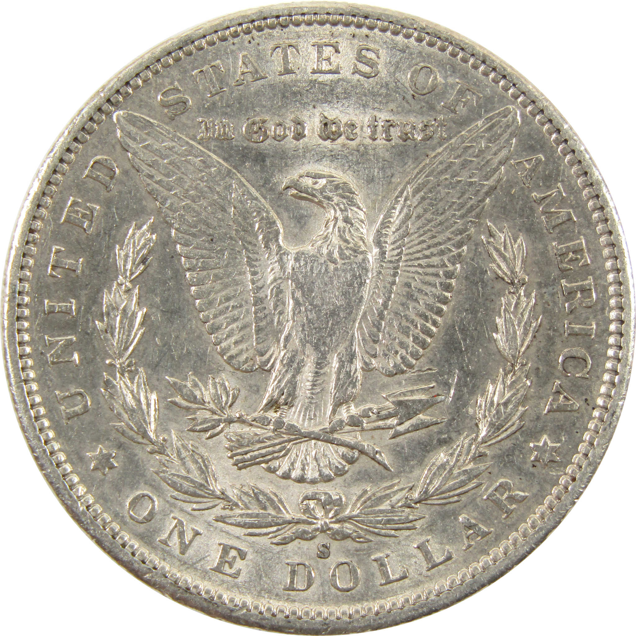 1897 S Morgan Dollar AU About Uncirculated 90% Silver $1 SKU:I10701 - Morgan coin - Morgan silver dollar - Morgan silver dollar for sale - Profile Coins &amp; Collectibles