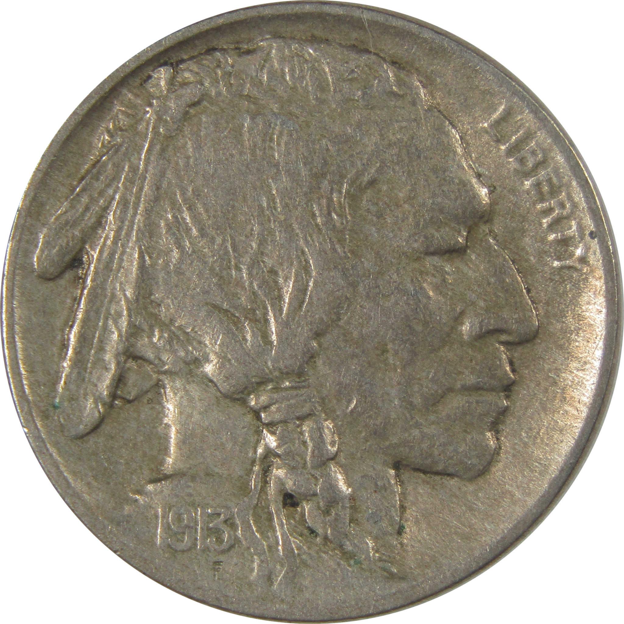 1913 Type 1 Indian Head Buffalo 5c AU About Uncirculated SKU:I24005