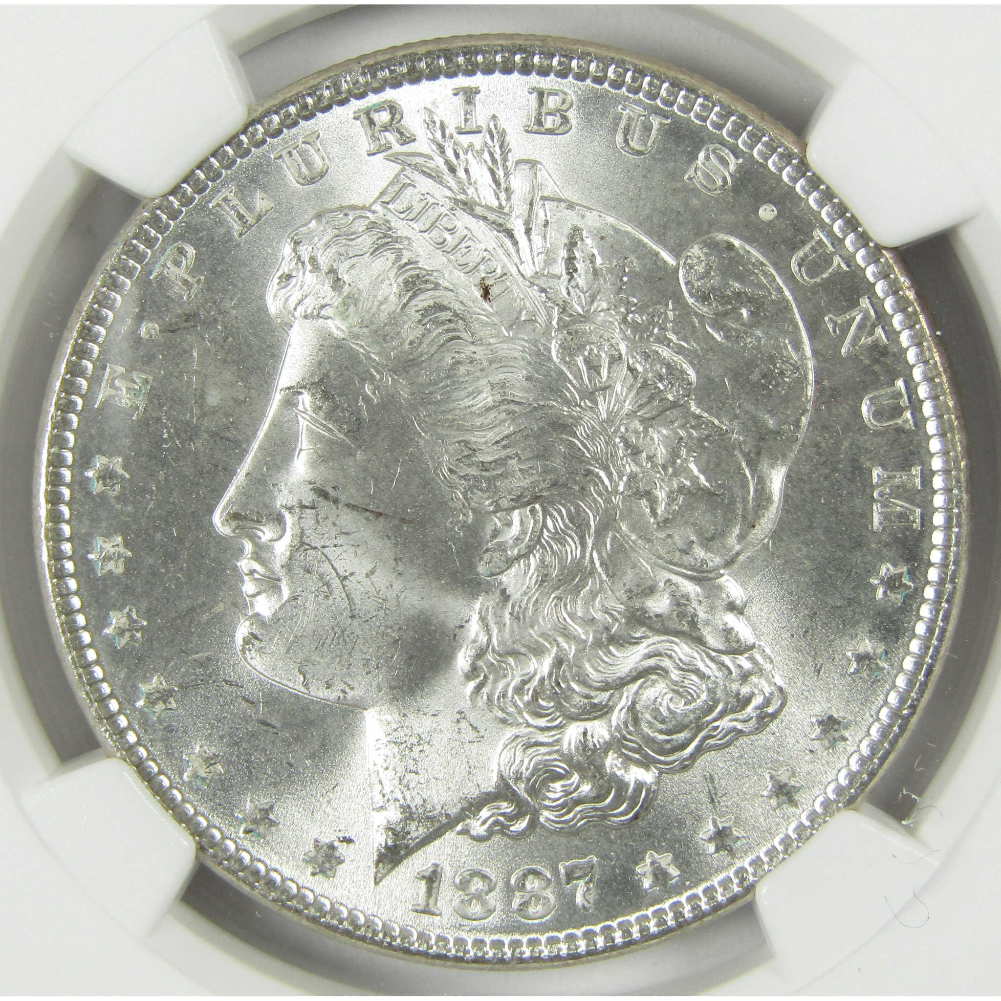 1887 Morgan Silver Dollar MS 64 NGC Uncirculated $1 Coin SKU:CP431 - Morgan coin - Morgan silver dollar - Morgan silver dollar for sale - Profile Coins &amp; Collectibles