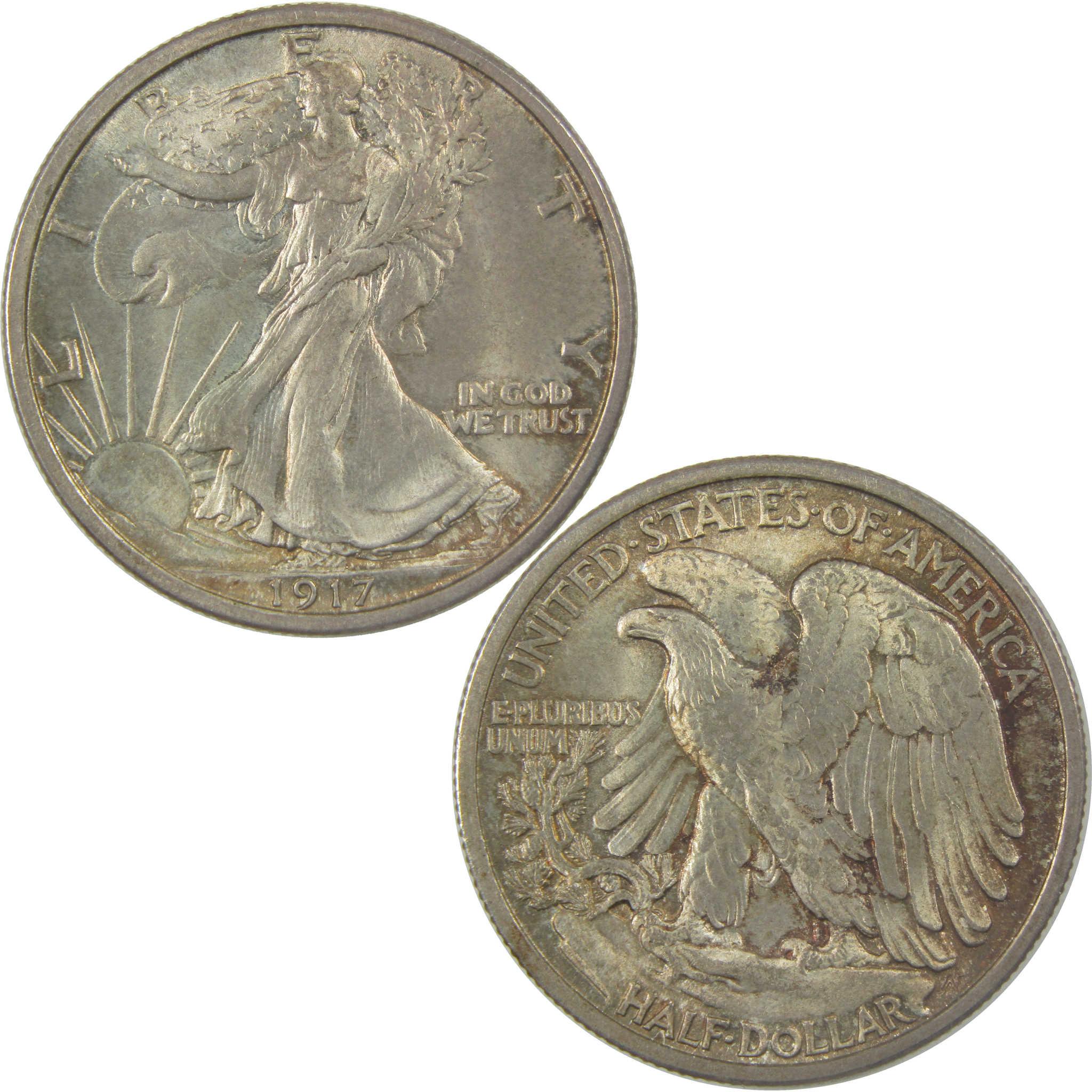 1917 Liberty Walking Silver Half Dollar Uncirculated Mint State