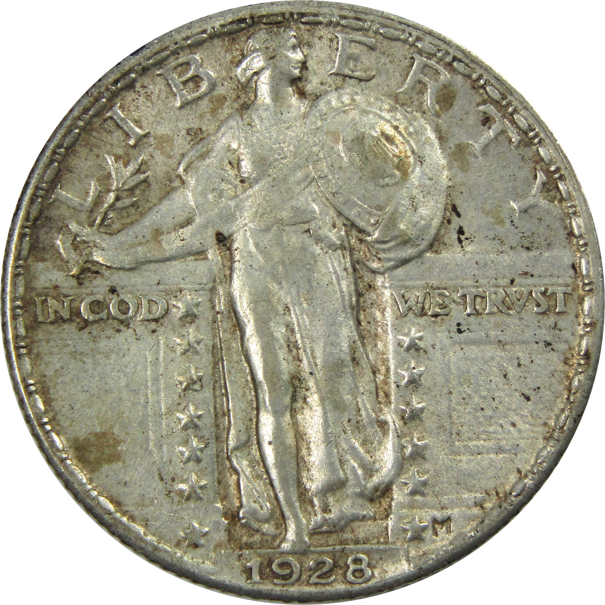 1928 Standing Liberty Quarter AU About Uncirculated Silver SKU:CPC6852