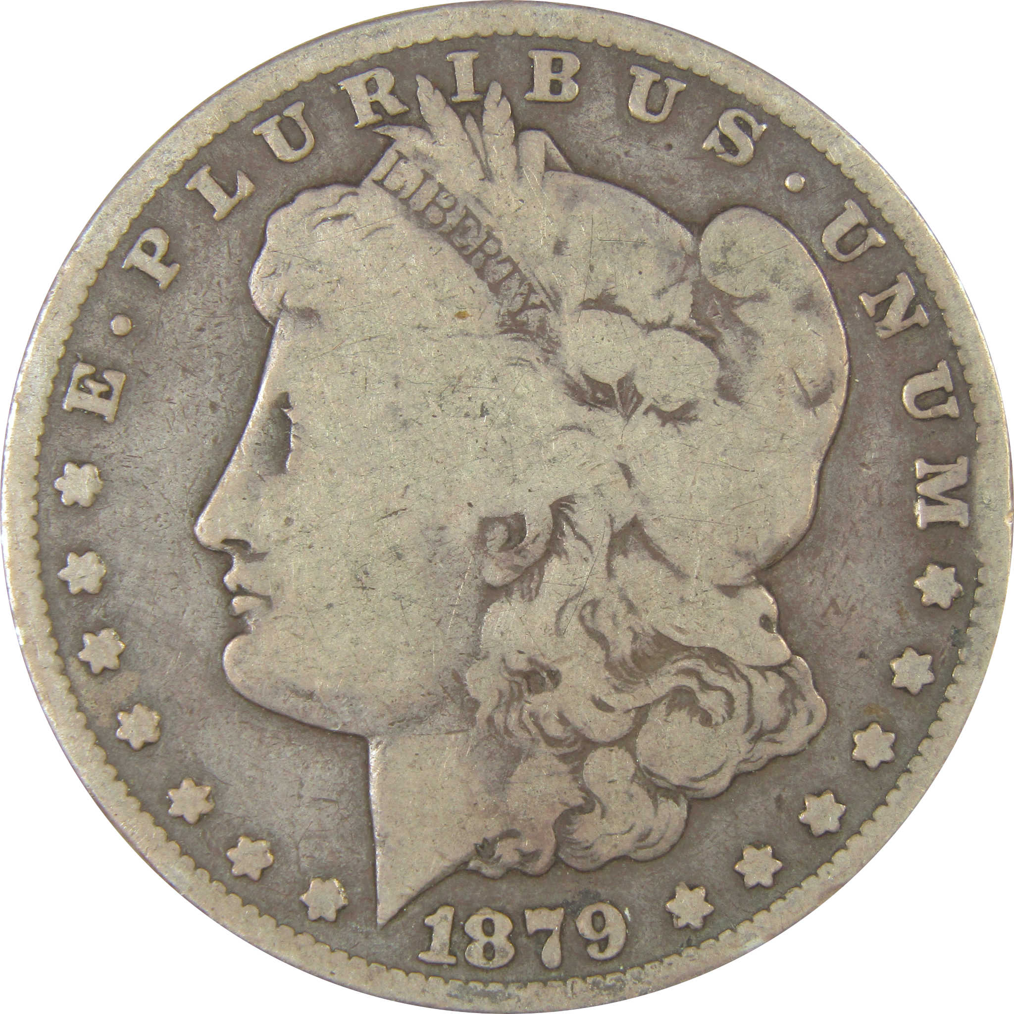 1879 CC Morgan Dollar VG Very Good Silver $1 Coin SKU:I24232 - Morgan coin - Morgan silver dollar - Morgan silver dollar for sale - Profile Coins &amp; Collectibles