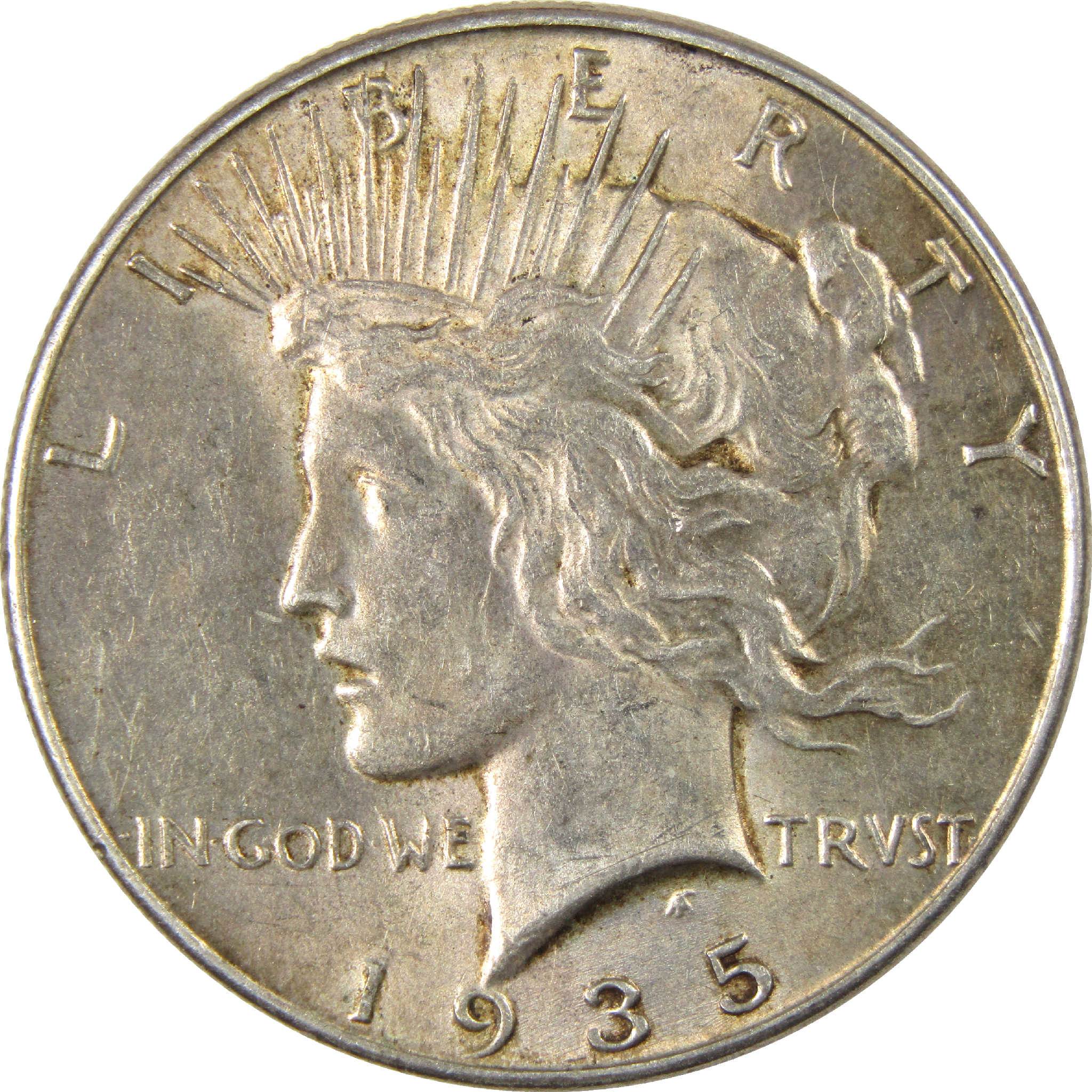 1935 Peace Dollar AU About Uncirculated Silver $1 Coin SKU:I11626