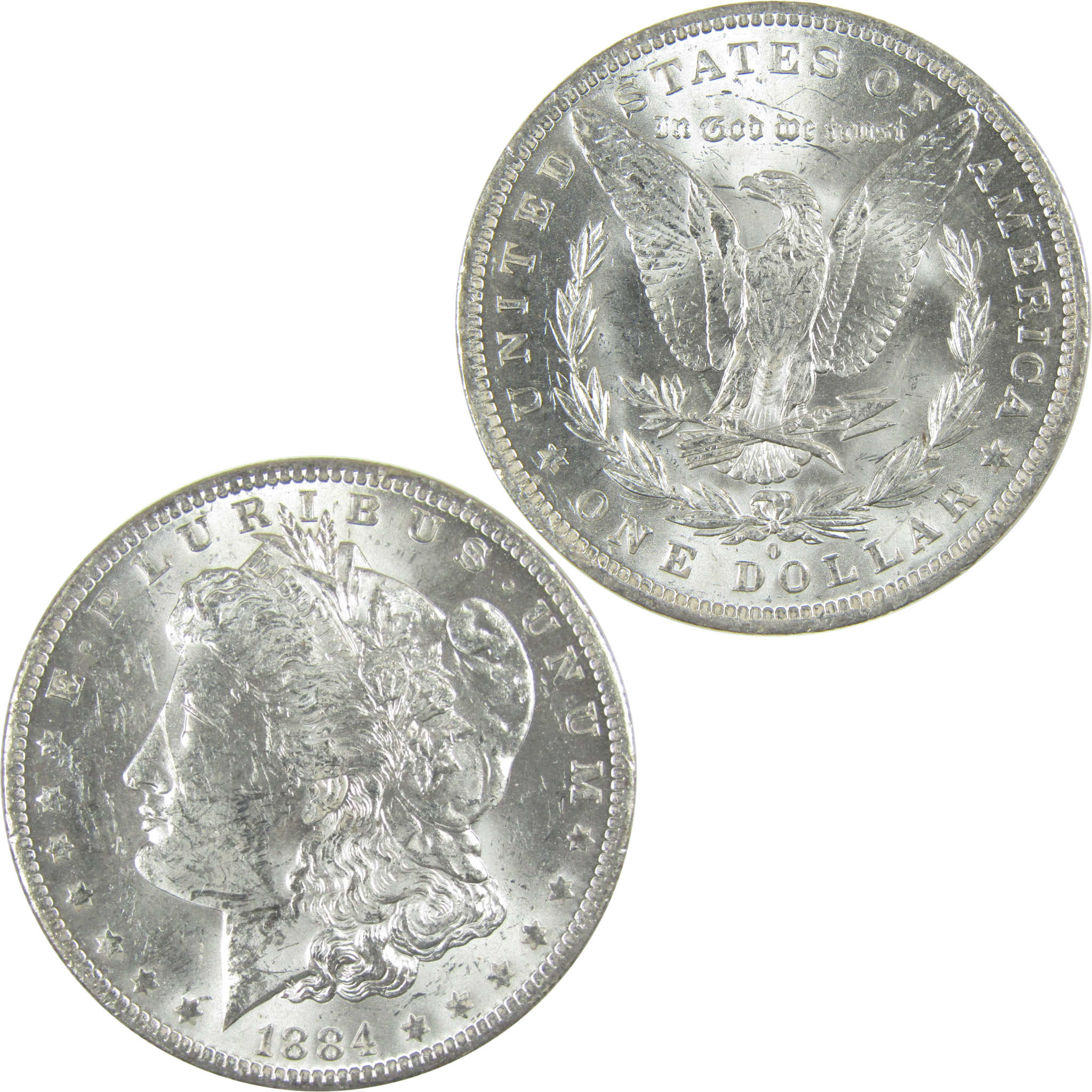 1884 O Morgan Silver Dollar Uncirculated Mint State $1 Coin SKU:I27485