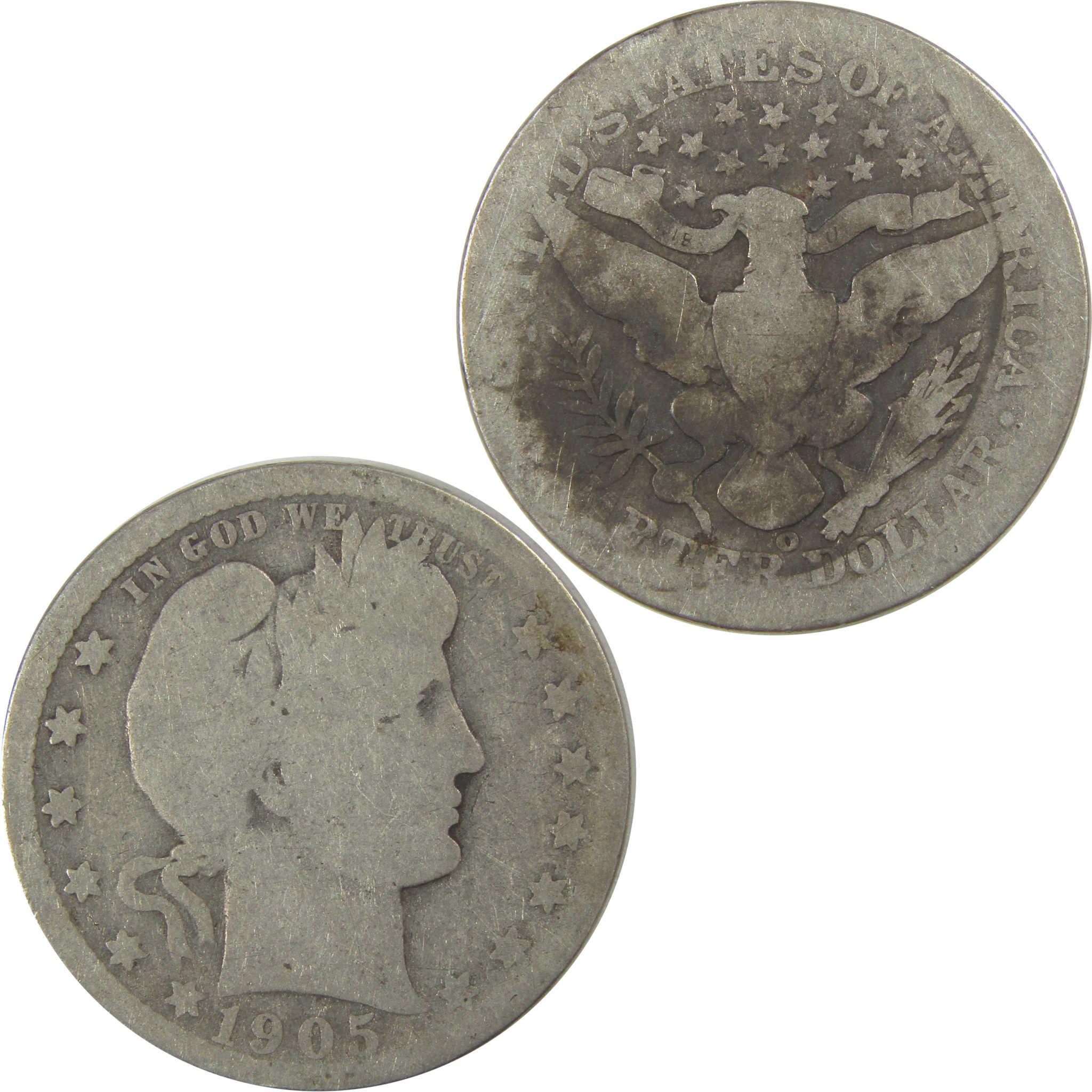 1905 O Barber Quarter AG About Good Silver 25c Coin SKU:I21825