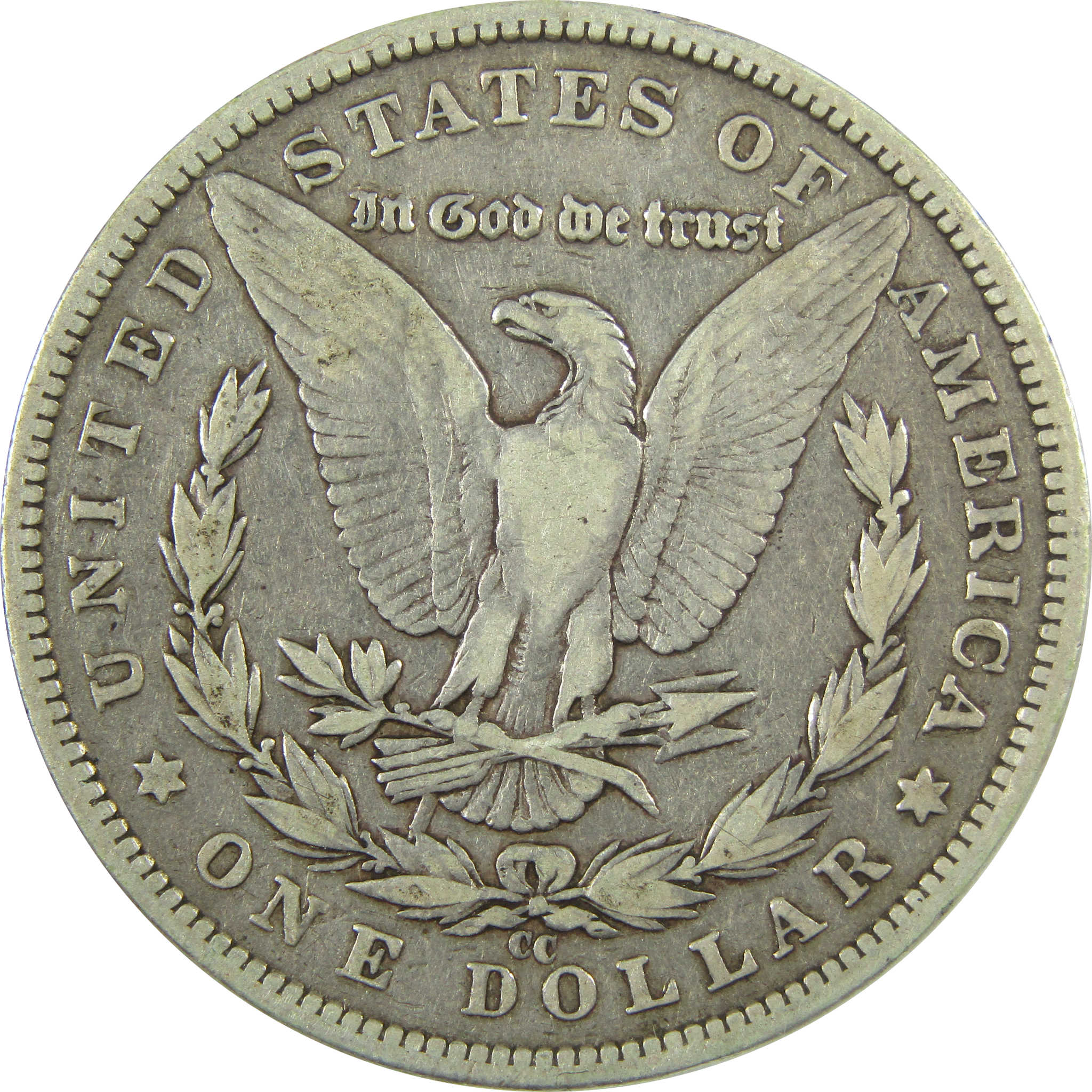 1890 CC Tail Bar Morgan Silver Dollar F Fine $1 Coin SKU:CP1356 - Morgan coin - Morgan silver dollar - Morgan silver dollar for sale - Profile Coins &amp; Collectibles