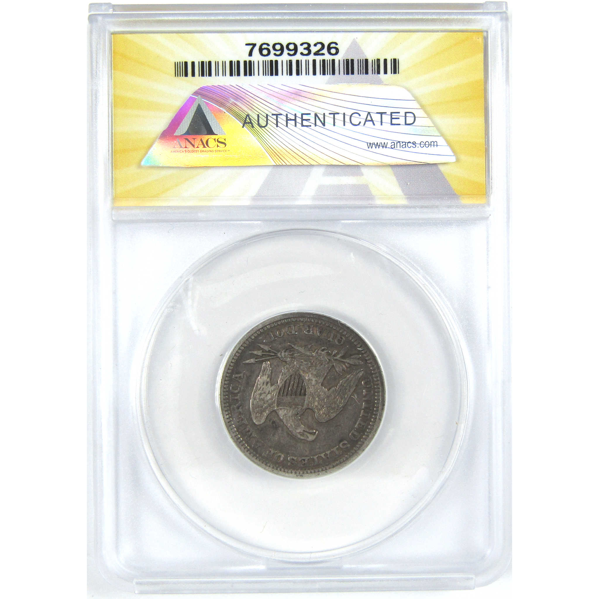 1857 Seated Liberty Quarter VF 30 ANACS Silver 25c Coin SKU:I16313