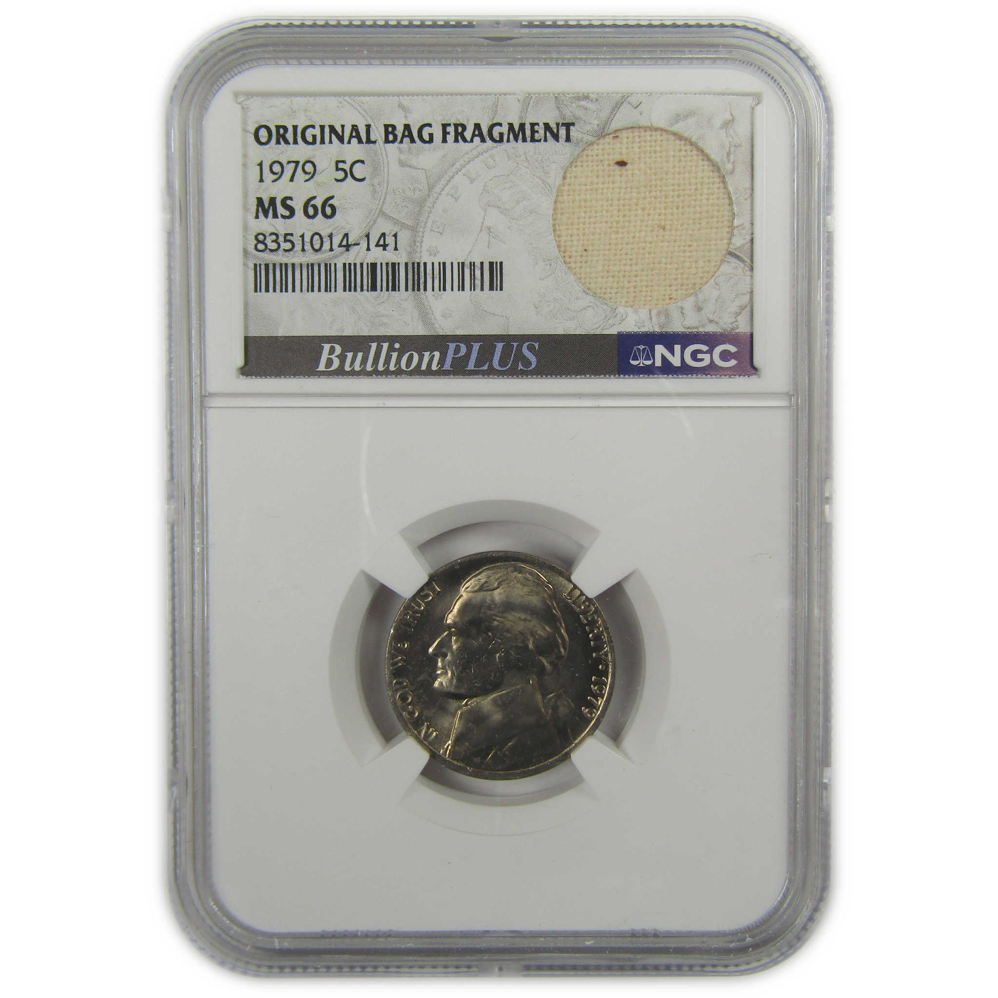1979 Jefferson Nickel MS 66 NGC Original Bag Fragment SKU:I20339